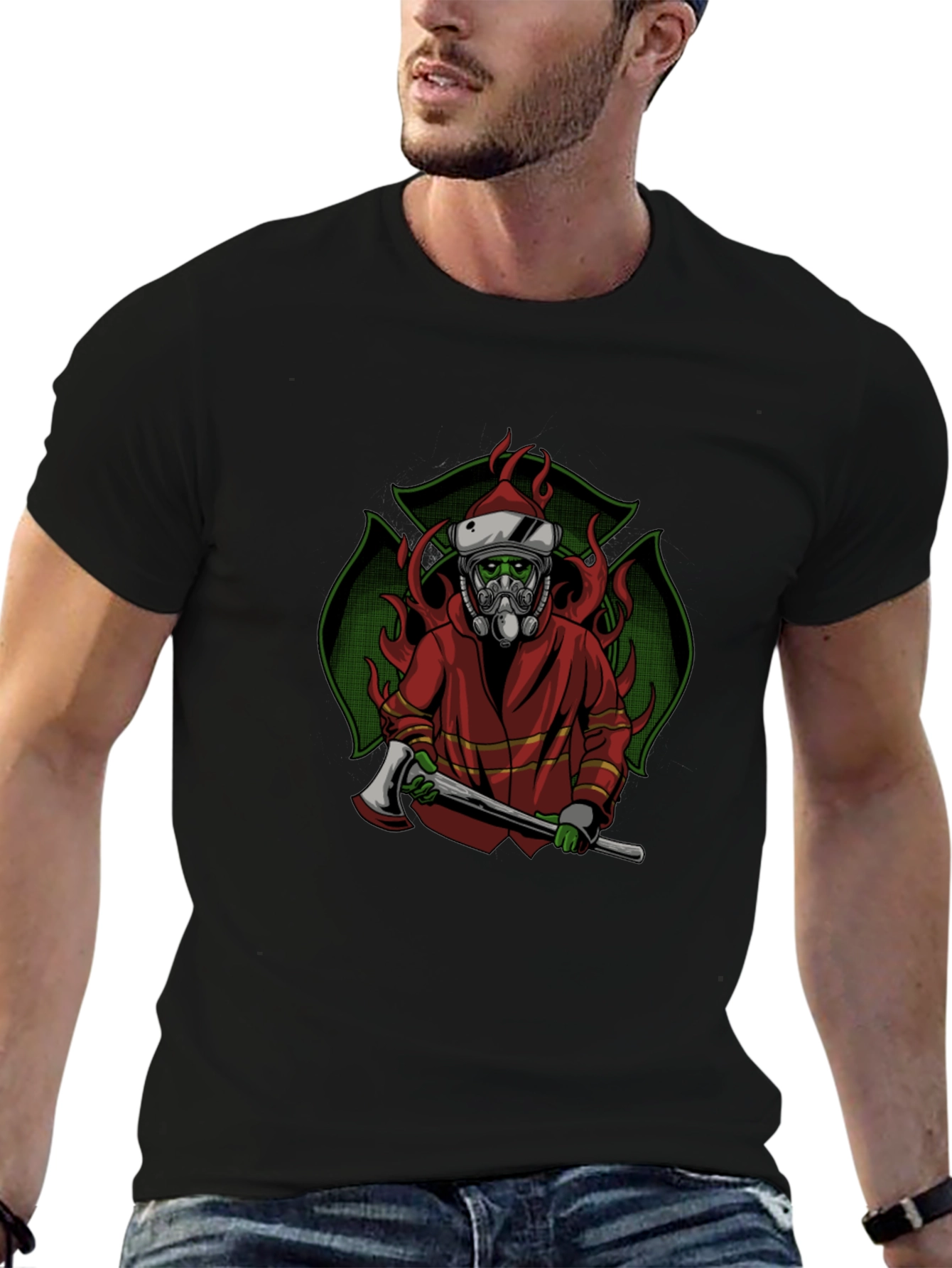 Christmas Firefighter T-Shirt - Holiday Rescue