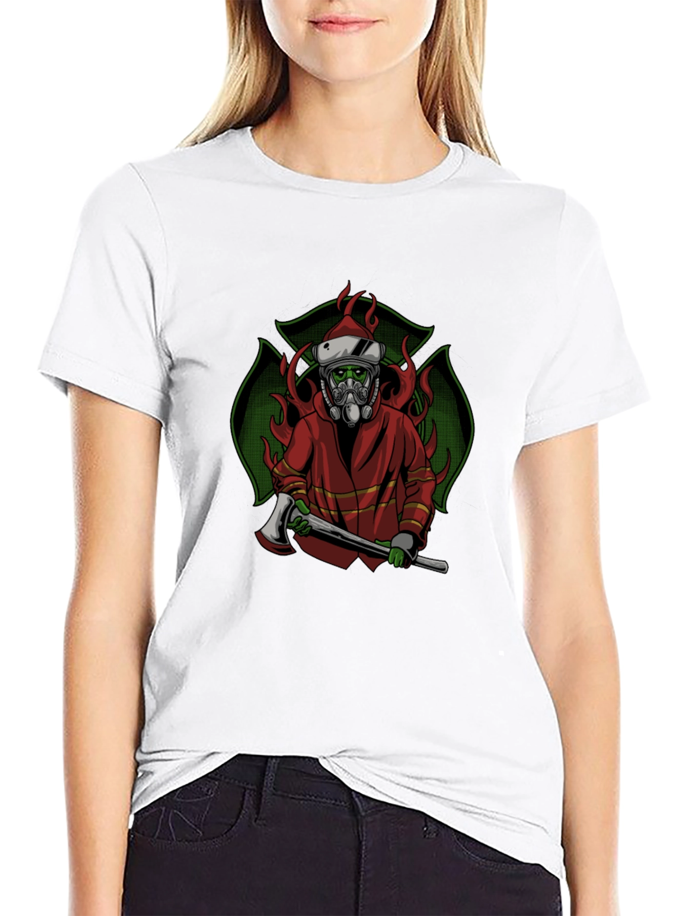 Christmas Firefighter T-Shirt - Holiday Rescue