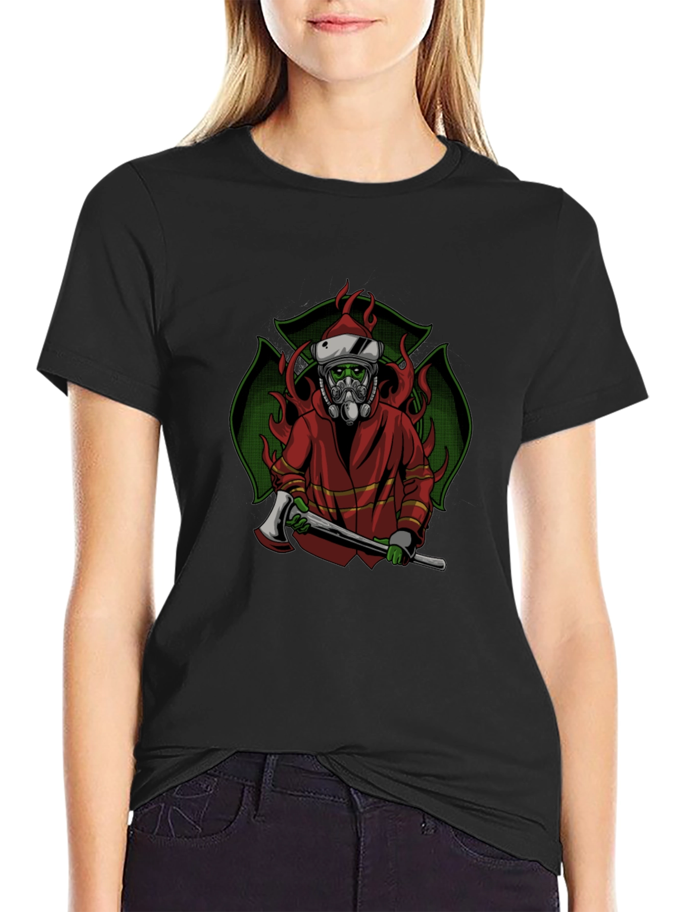 Christmas Firefighter T-Shirt - Holiday Rescue