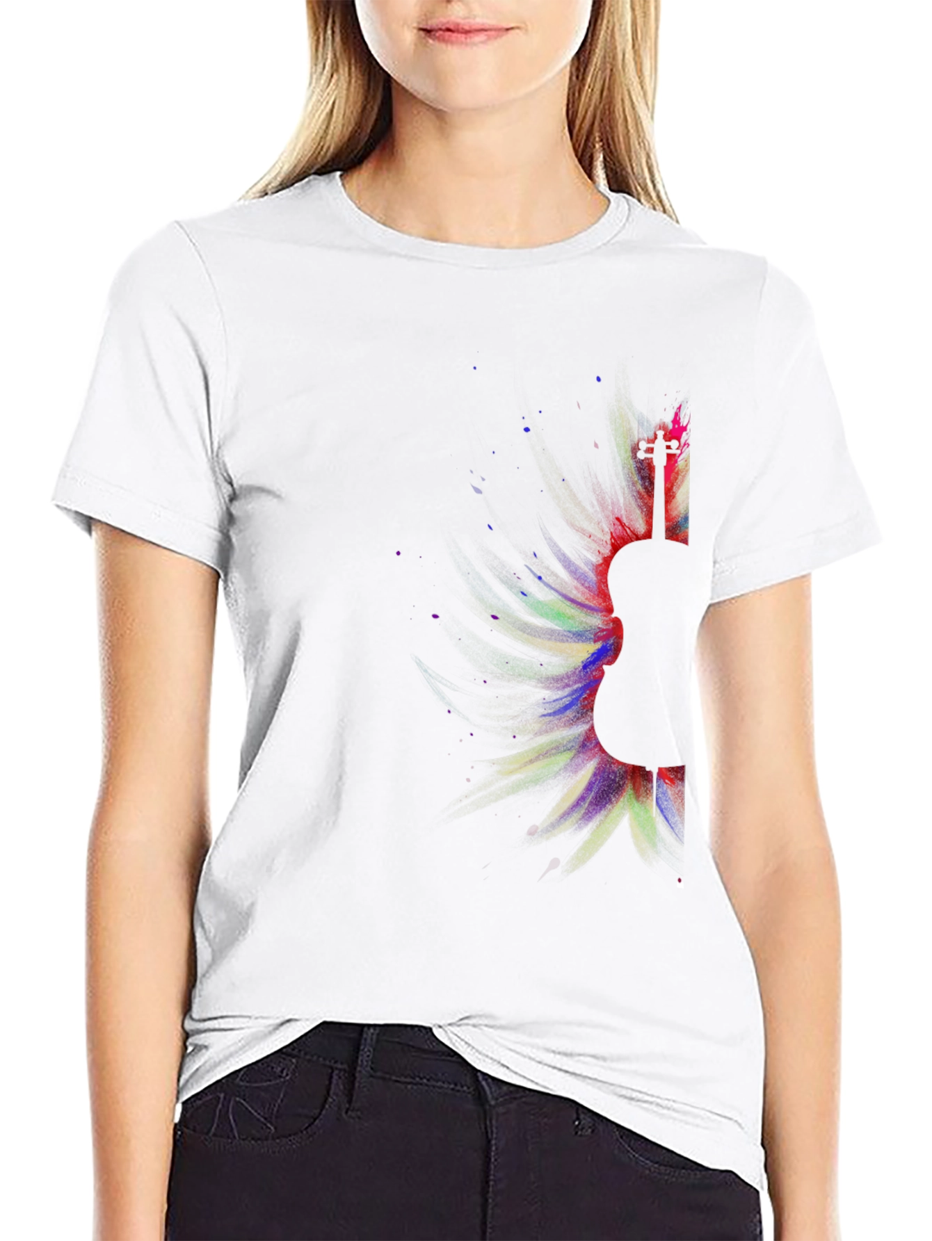 Guitar Burst Graphic Tee - Music Lovers T-Shirt