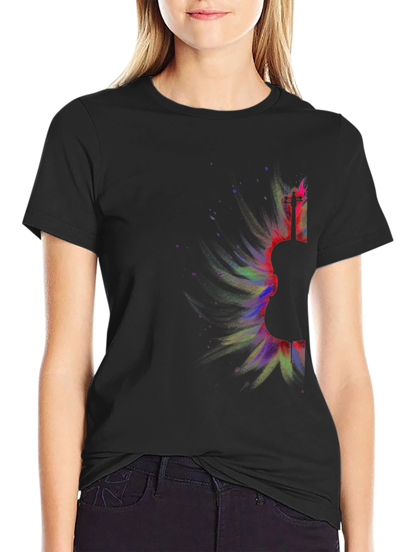 Guitar Burst Graphic Tee - Music Lovers T-Shirt