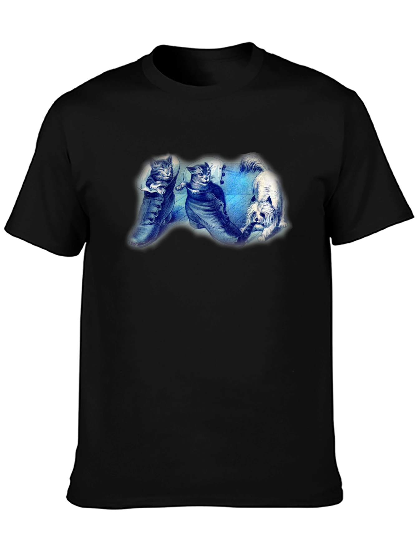 Kittens and Puppy T-Shirt - Novelty Graphic Tee