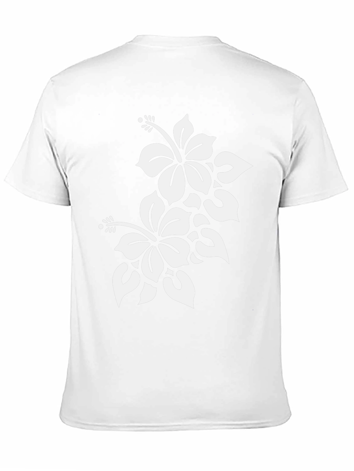 Black Floral Hibiscus T-Shirt
