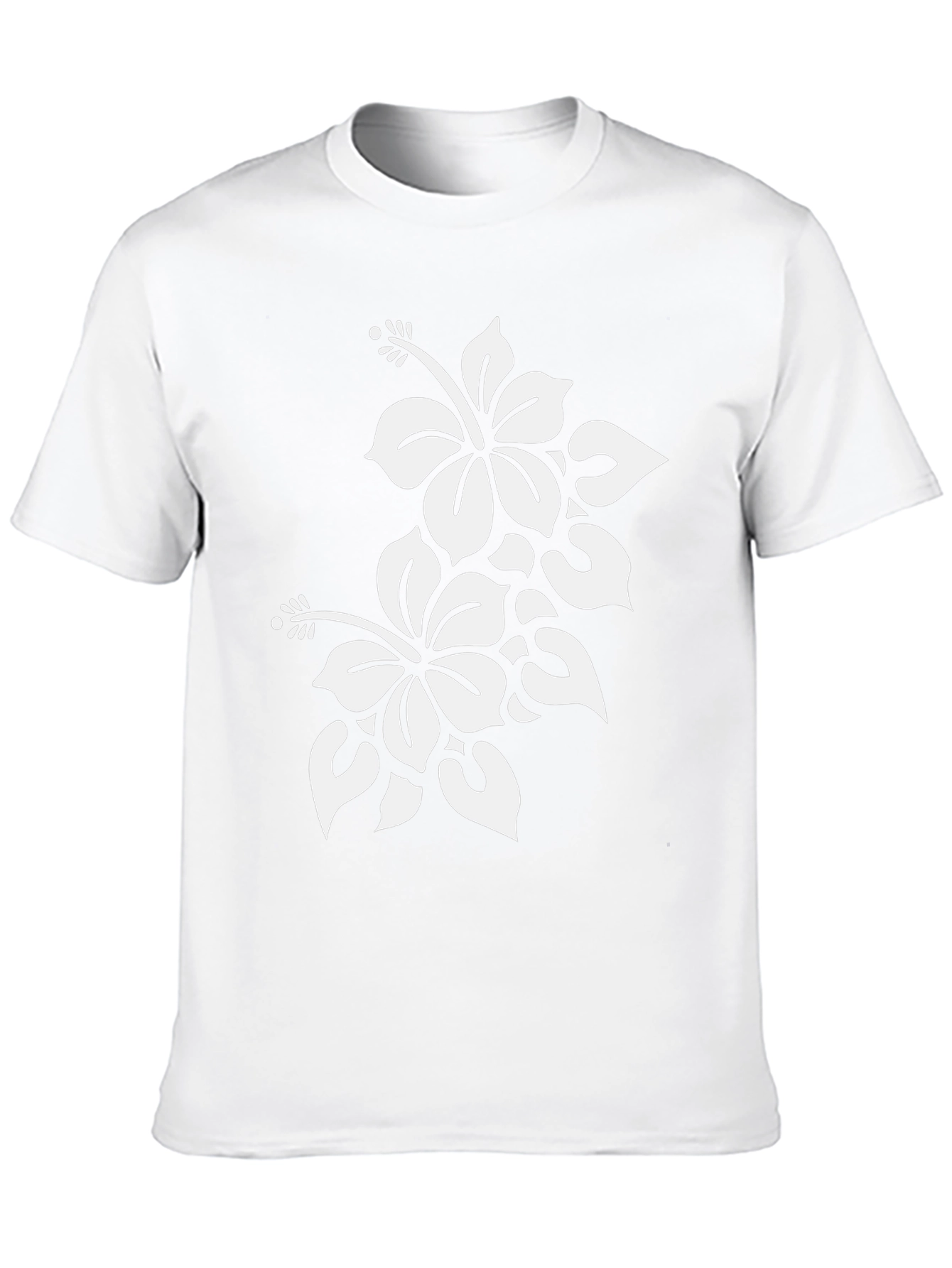 Black Floral Hibiscus T-Shirt