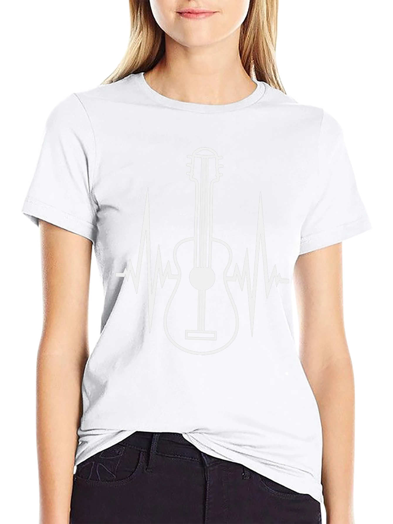 Guitar Heartbeat T-Shirt - Music Lover Tee