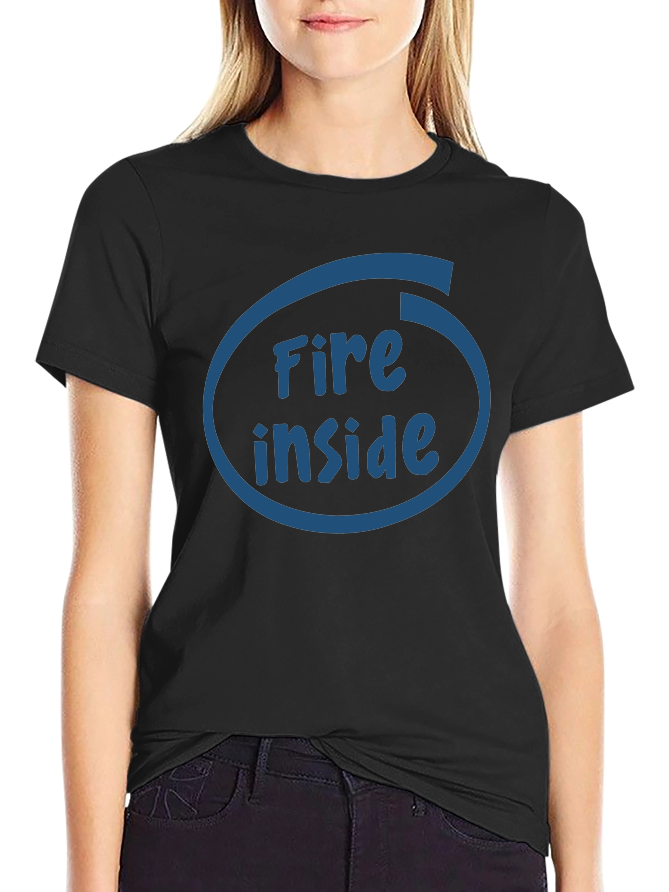 Fire Inside Intel Logo T-Shirt - Black