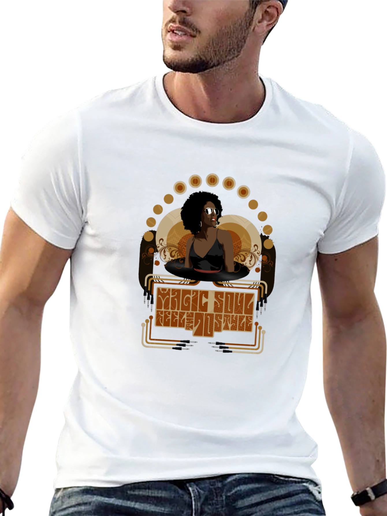 Magic Soul Retro Style Graphic T-Shirt