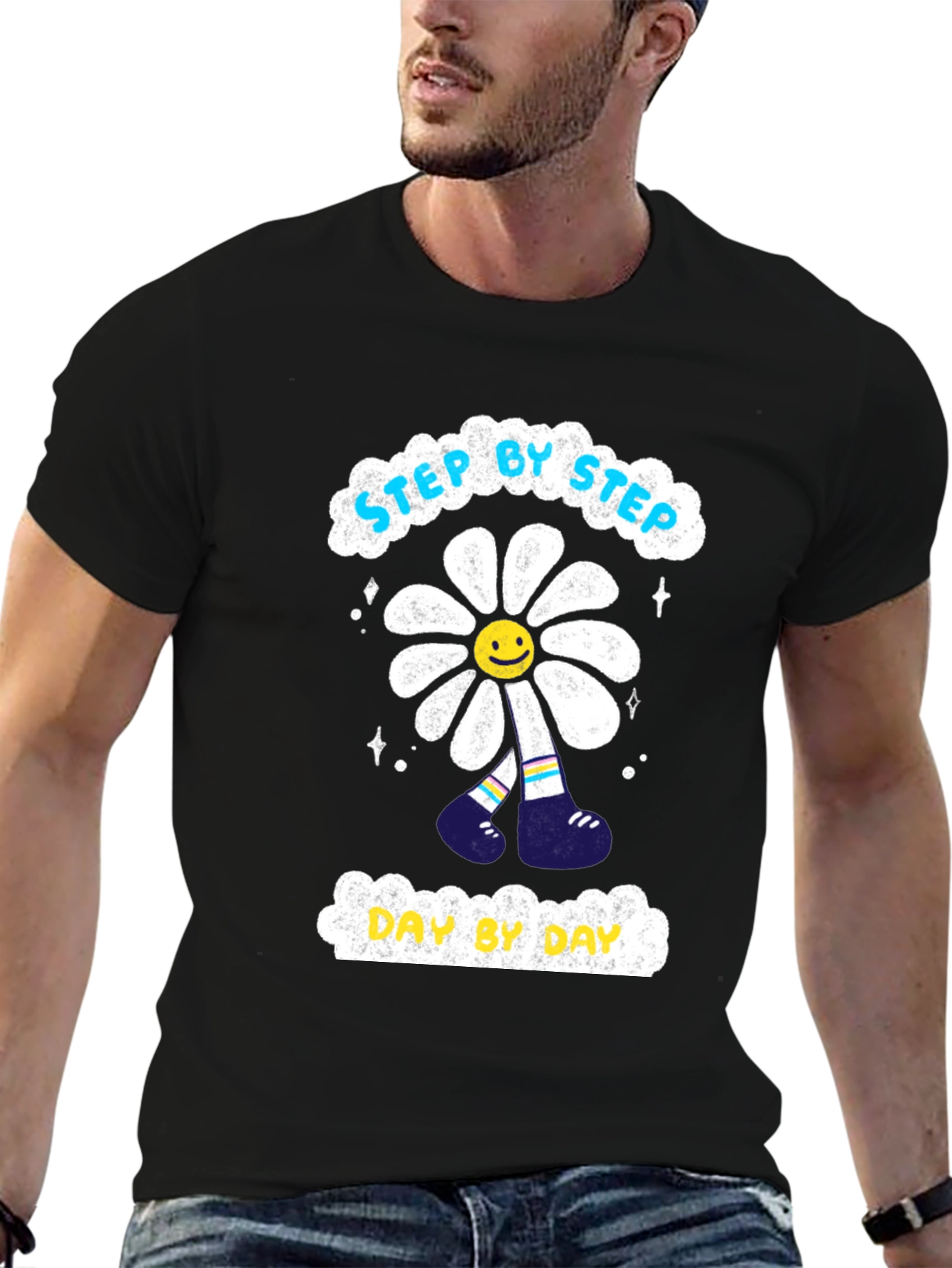 Step By Step Daisy Graphic T-Shirt