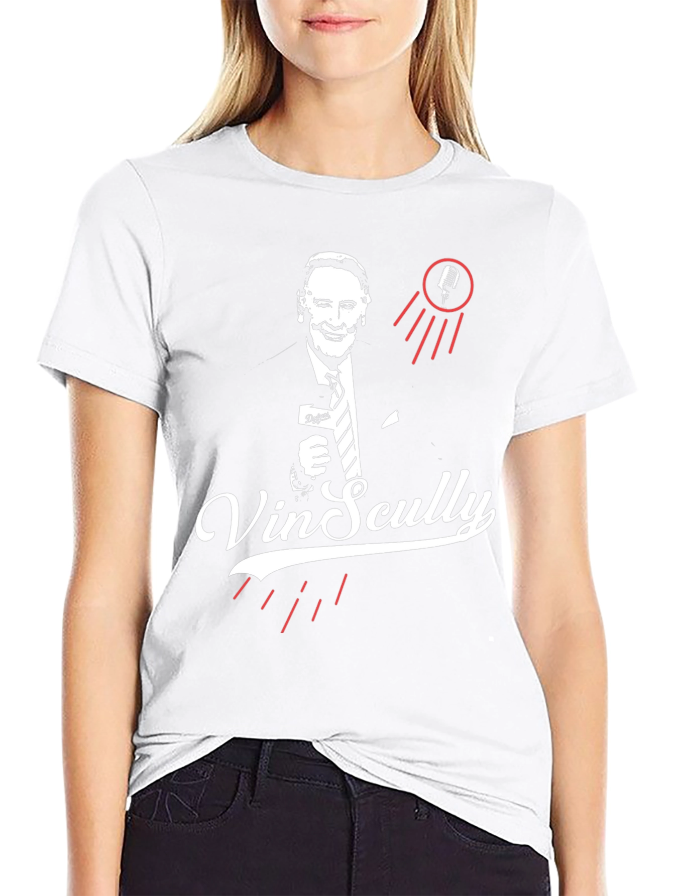 Vin Scully Tribute T-Shirt - Classic Broadcaster Design