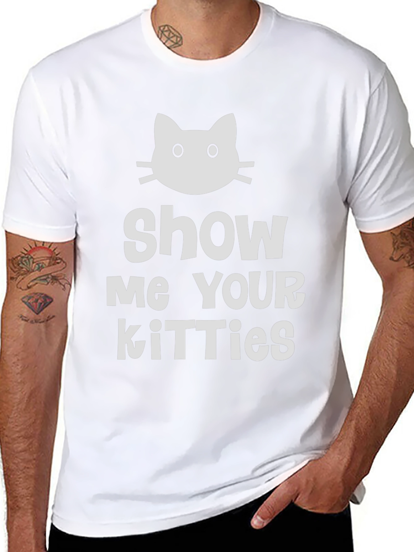 Show Me Your Kitties T-Shirt - Novelty Cat Tee