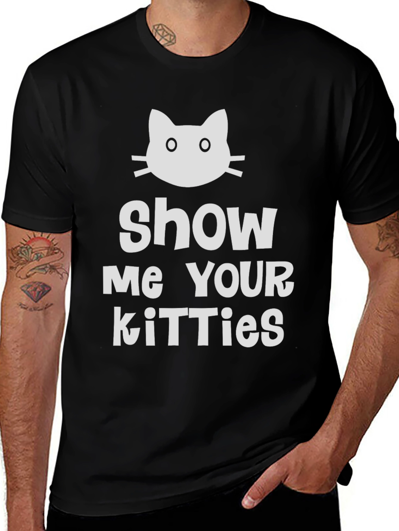 Show Me Your Kitties T-Shirt - Novelty Cat Tee