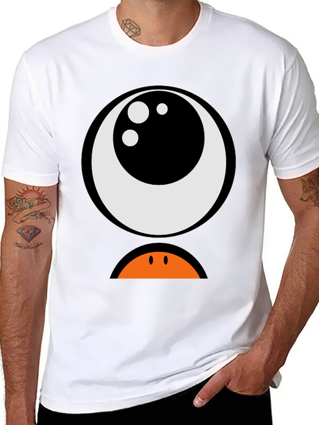 Cartoon Monster Eye Graphic T-Shirt