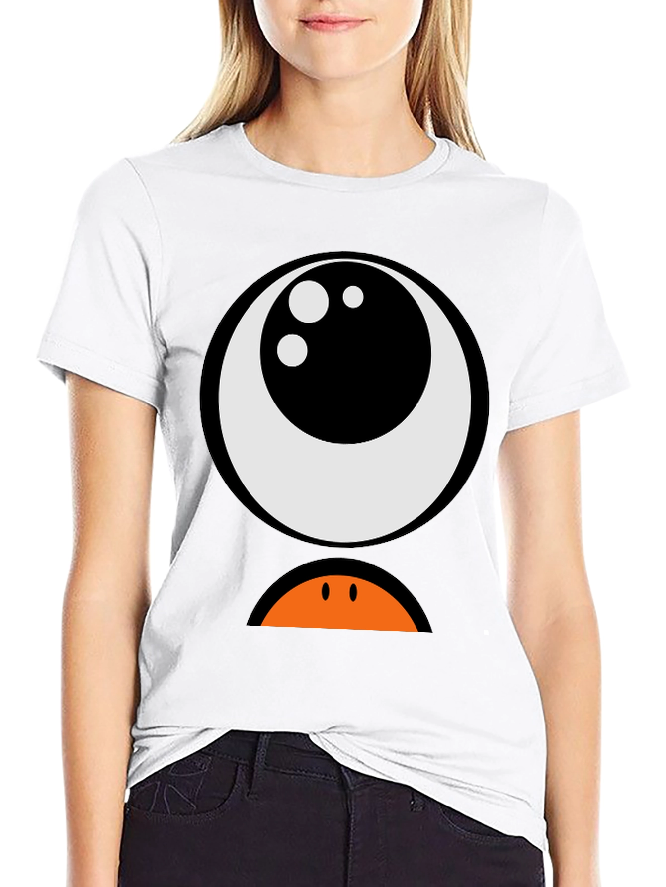 Cartoon Monster Eye Graphic T-Shirt