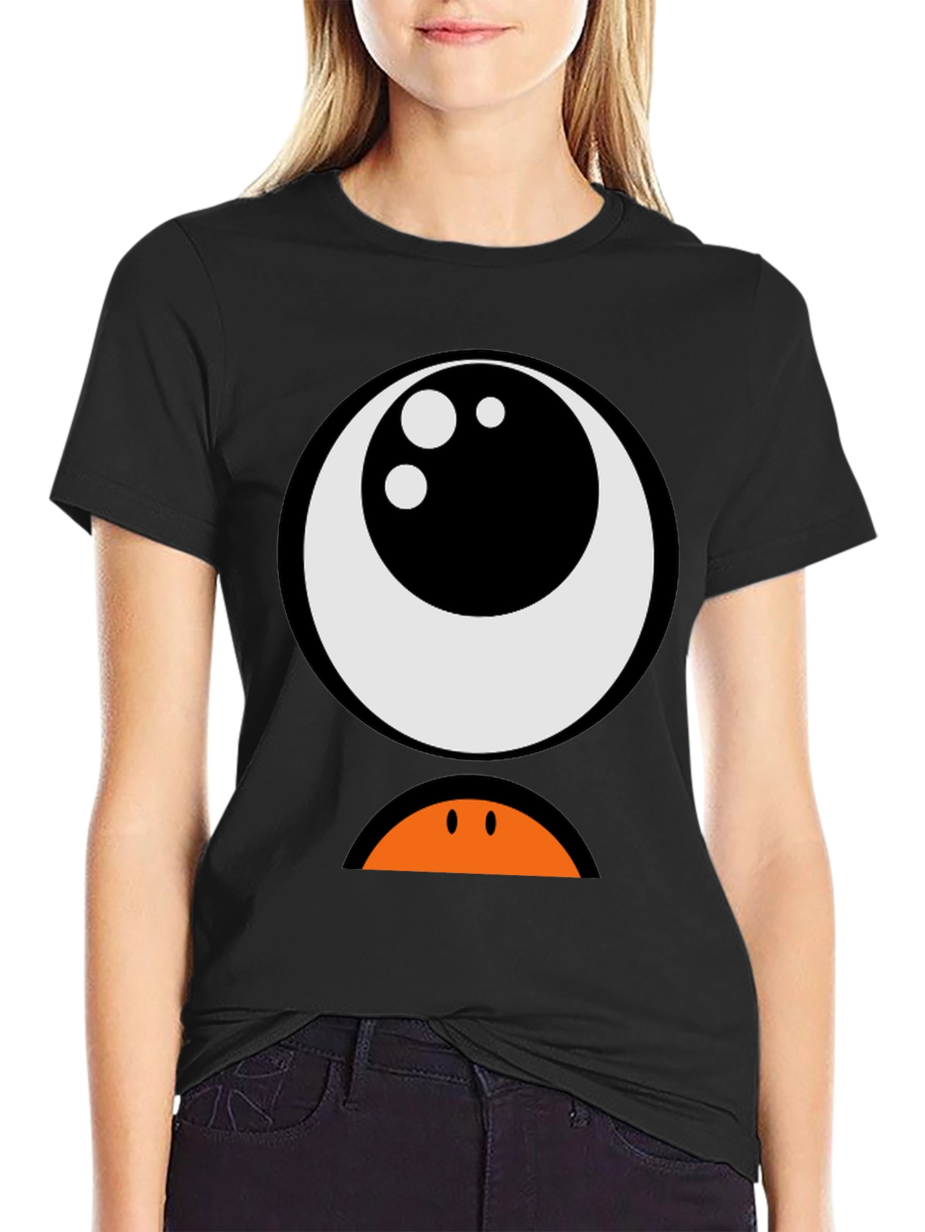 Cartoon Monster Eye Graphic T-Shirt