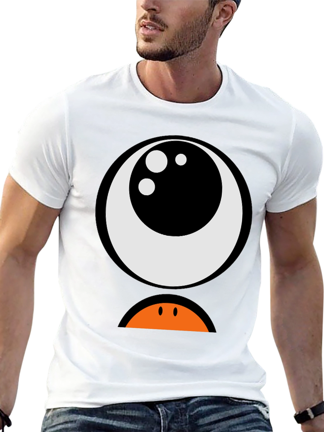 Cartoon Monster Eye Graphic T-Shirt