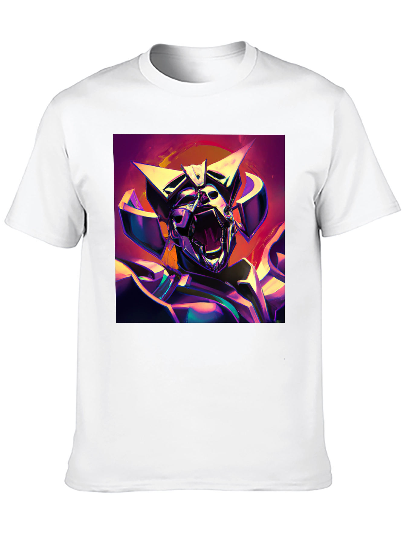 Sci-Fi Robot Graphic Black T-Shirt