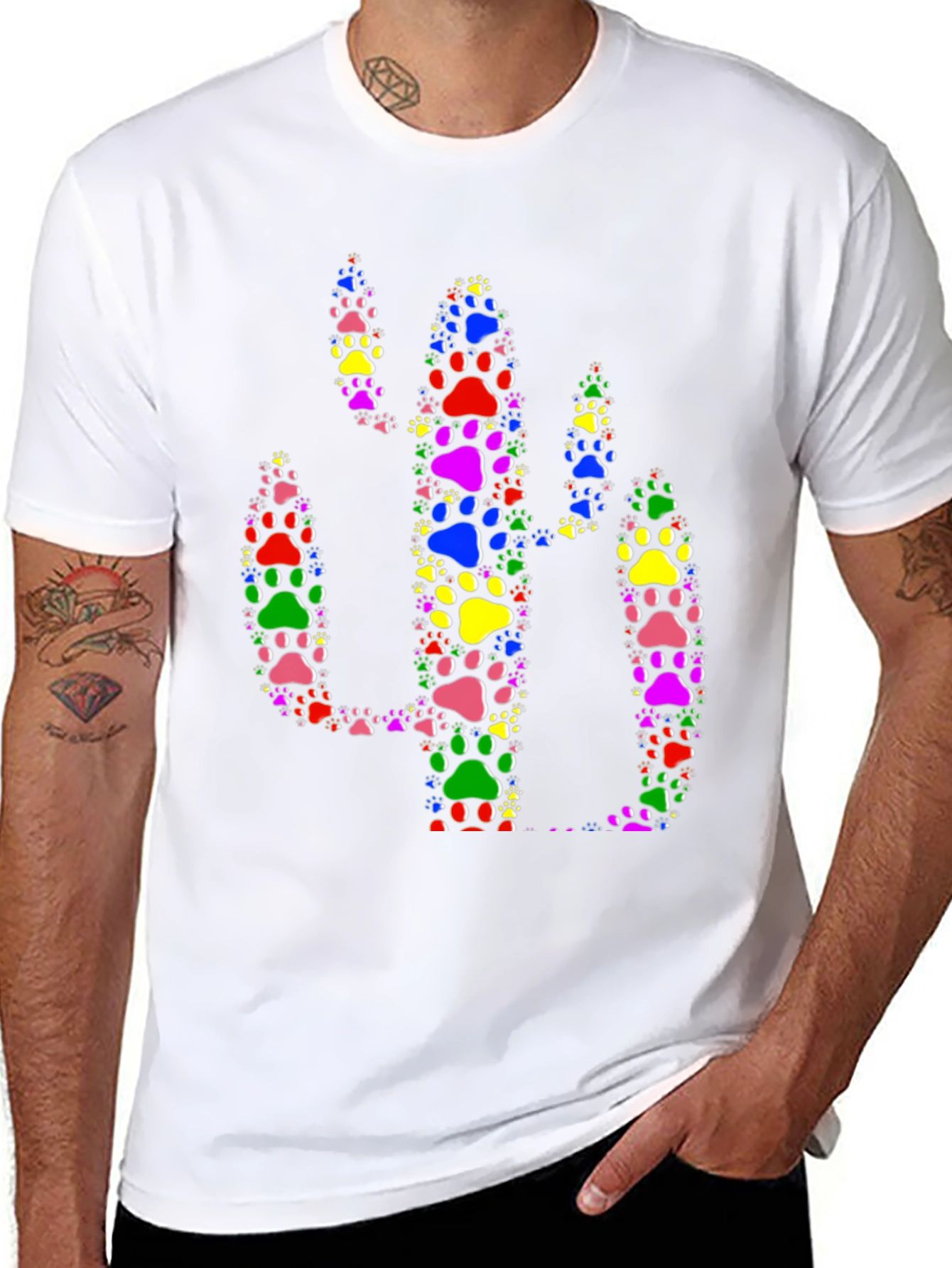 Paw Print Cactus T-Shirt