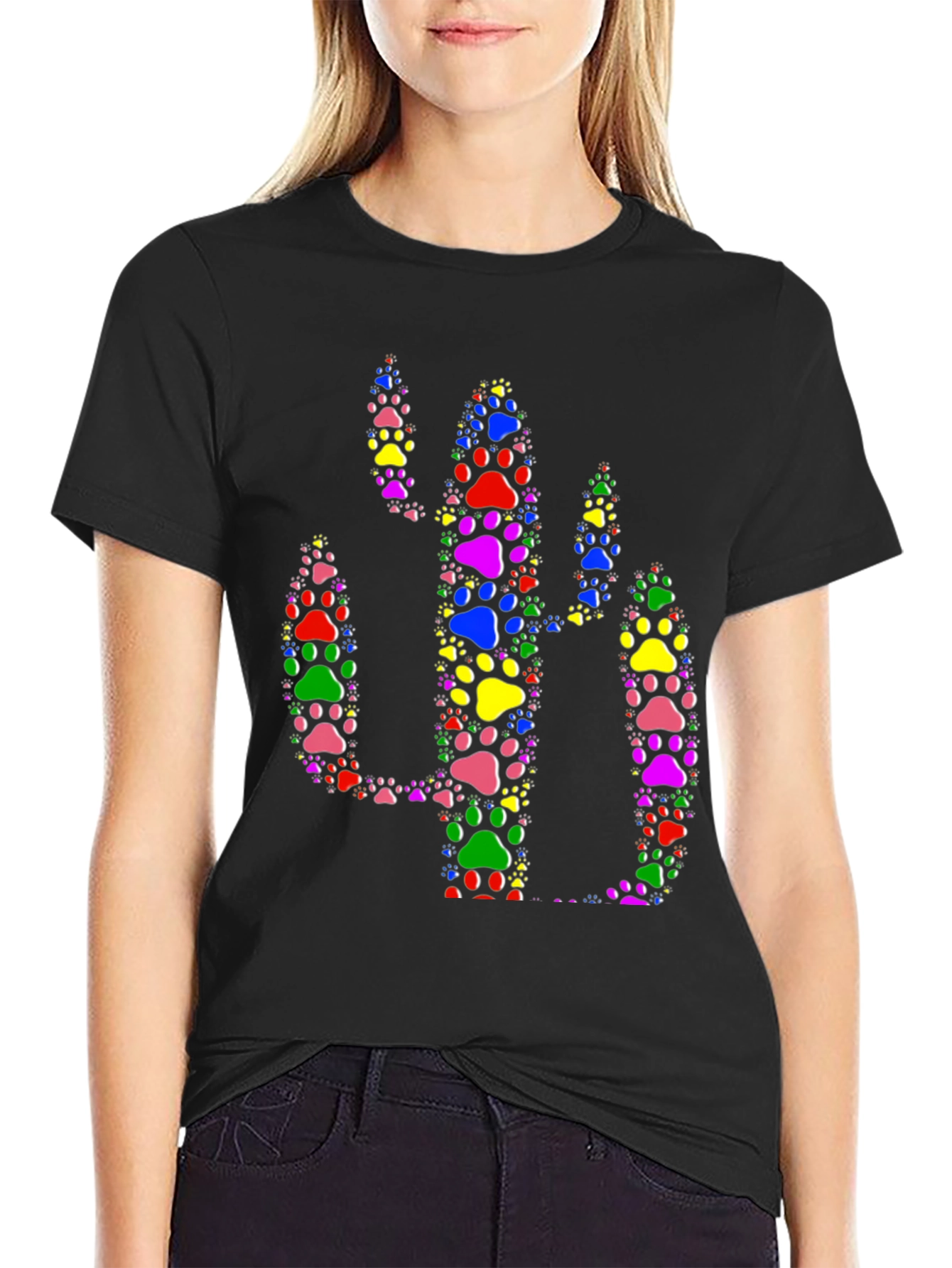 Paw Print Cactus T-Shirt