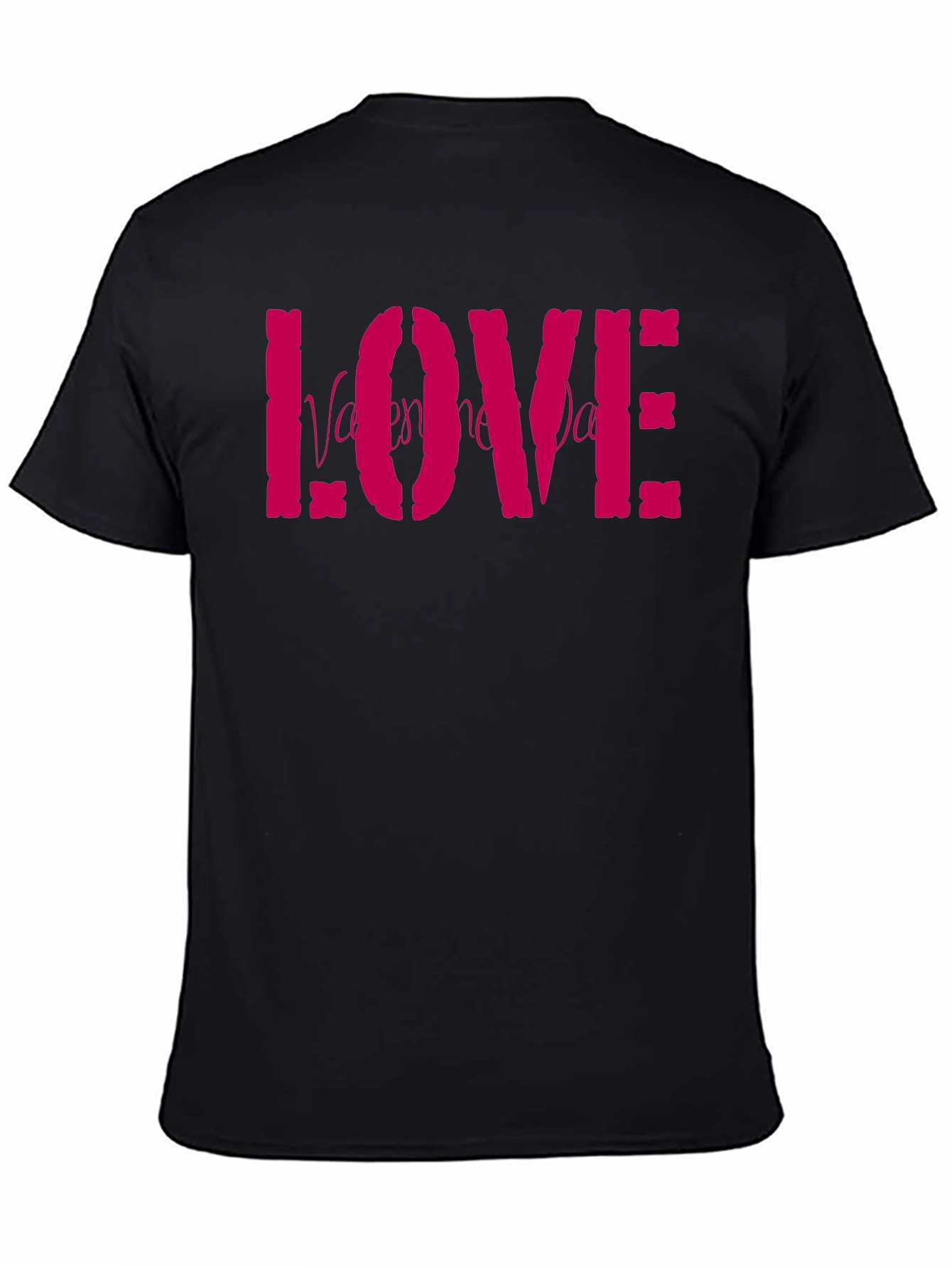 Valentines Day LOVE Graphic Tee - Black
