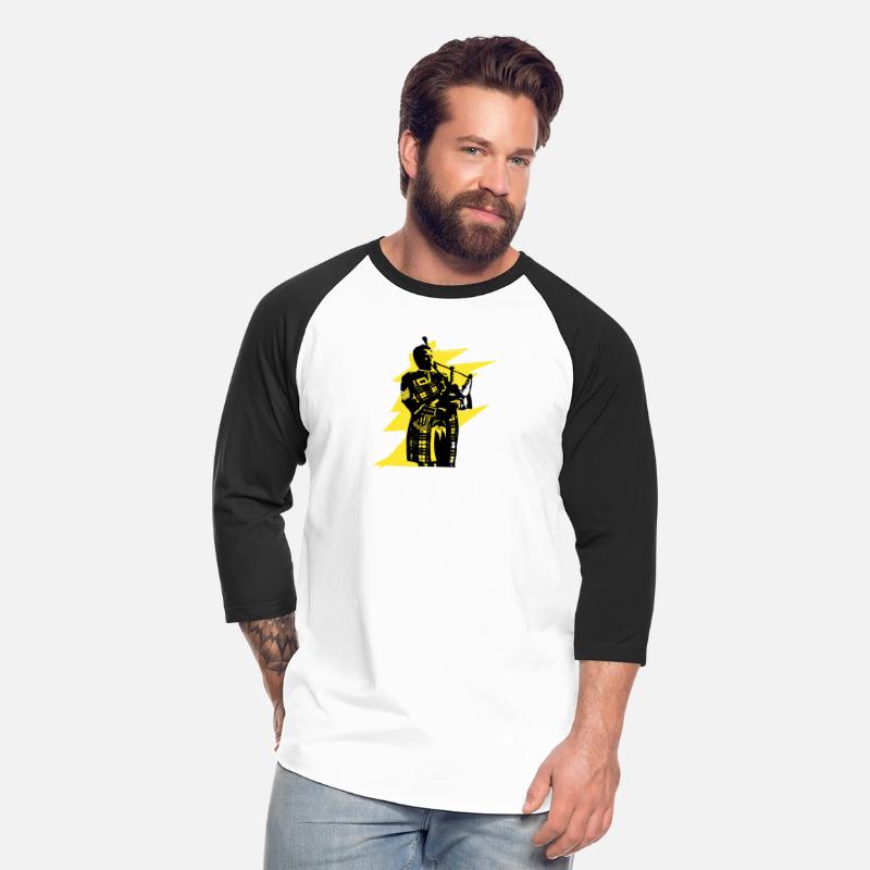 Bagpiper yellow background