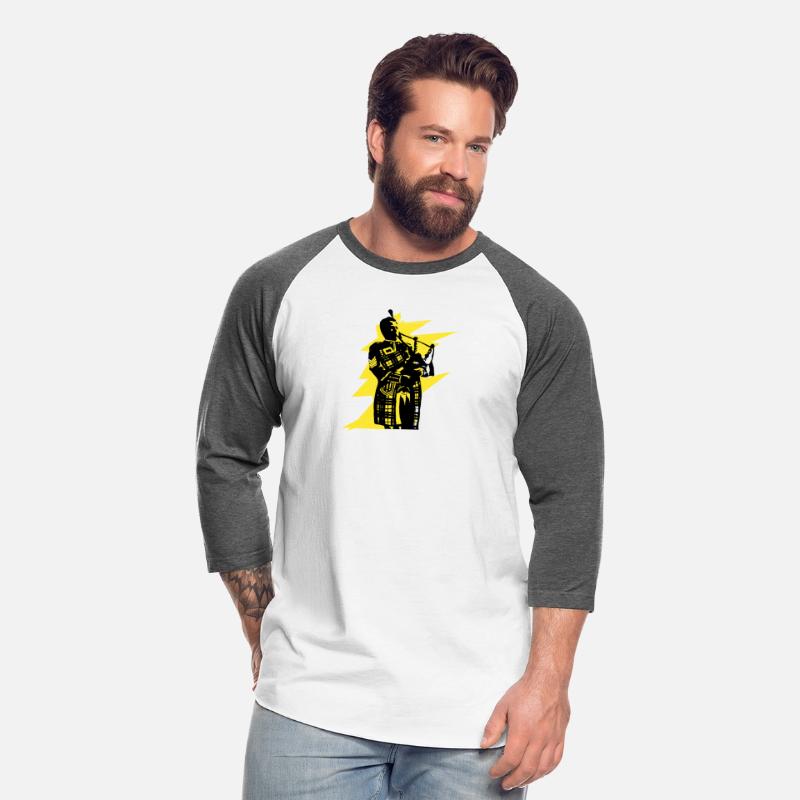 Bagpiper yellow background