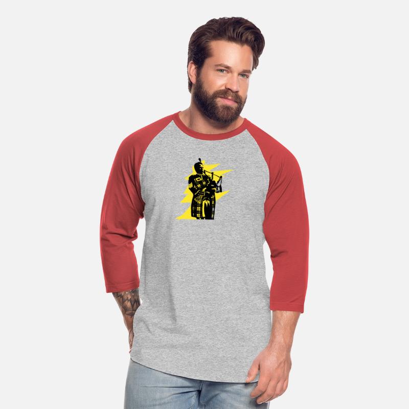 Bagpiper yellow background