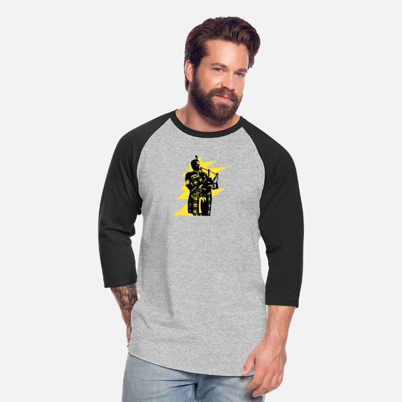 Bagpiper yellow background