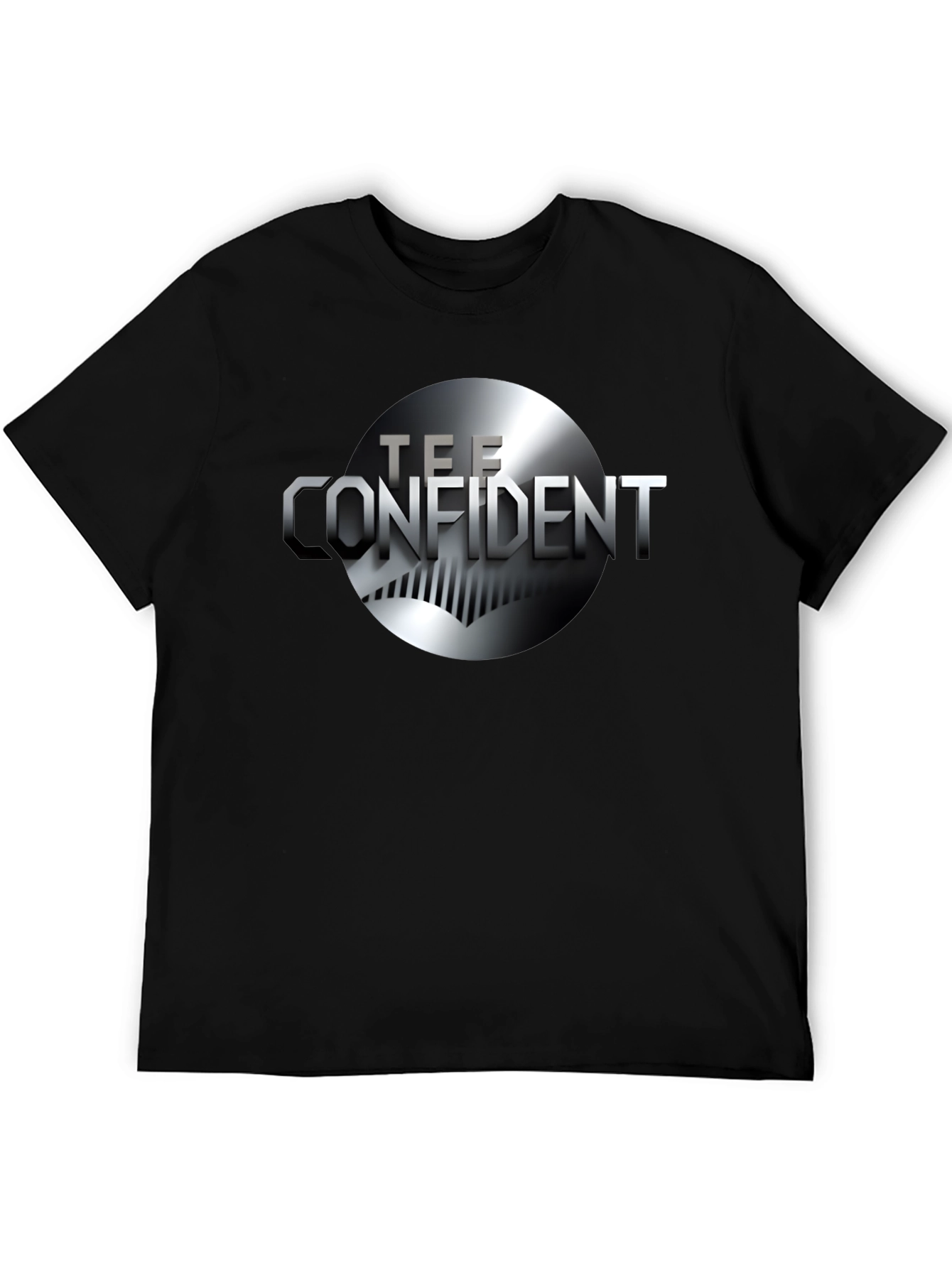 Tee Confident Black Graphic T-Shirt - Modern Design