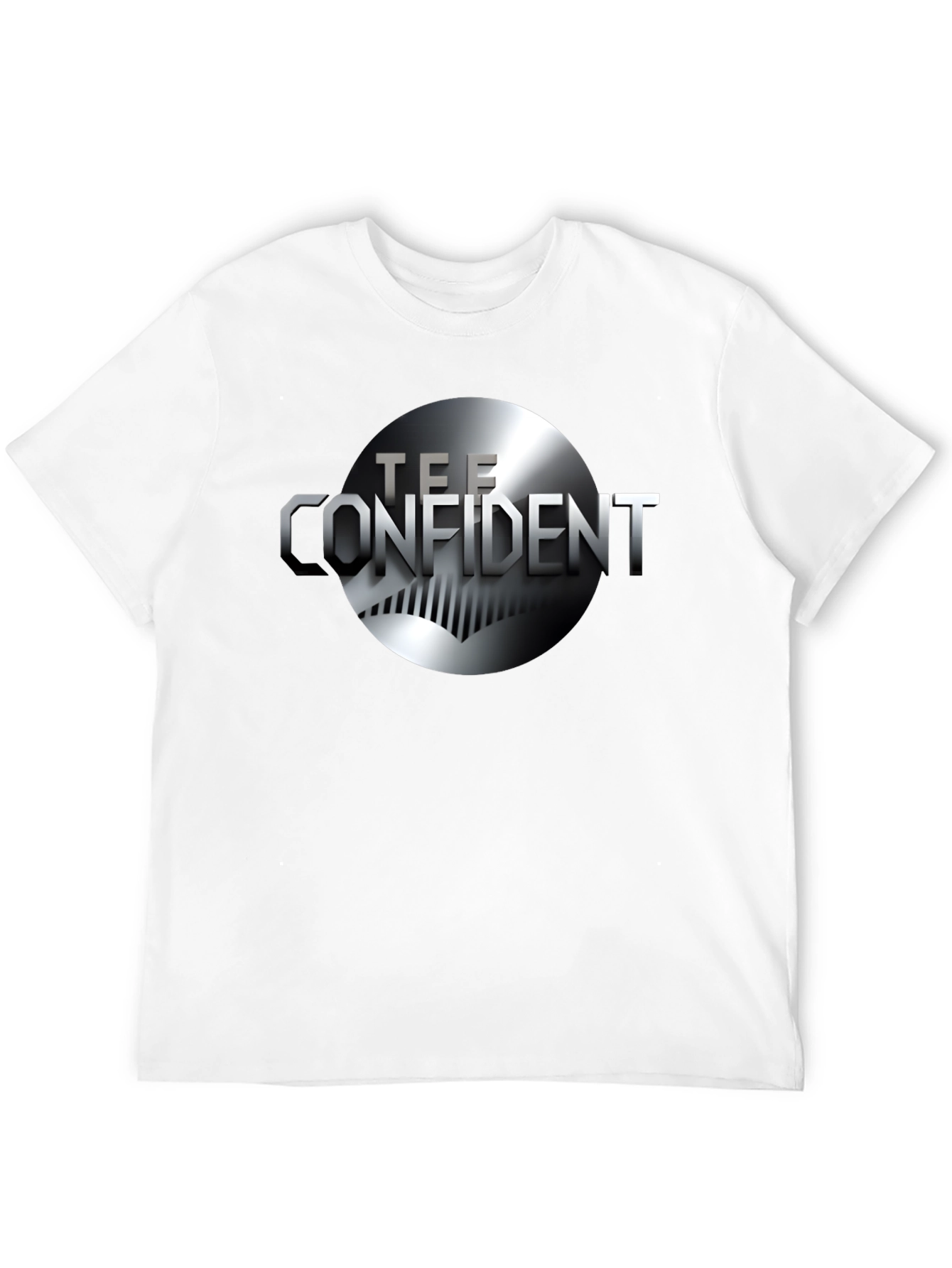 Tee Confident Black Graphic T-Shirt - Modern Design