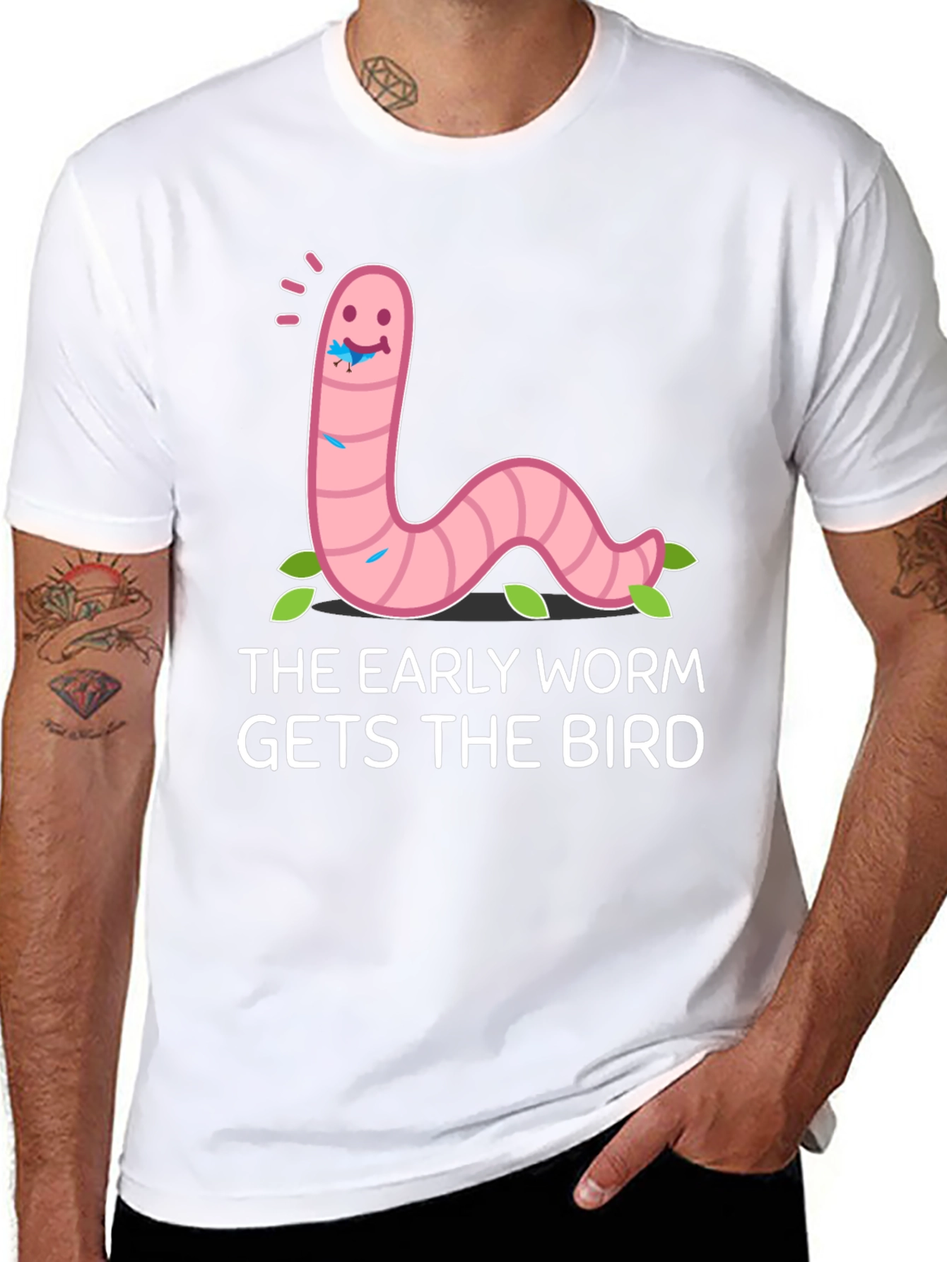 Early Worm Gets the Bird Graphic Tee