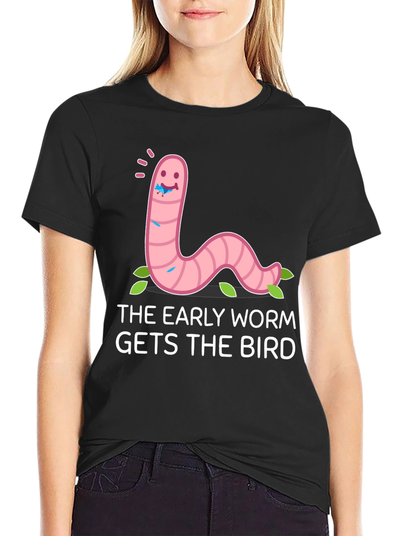 Early Worm Gets the Bird Graphic Tee