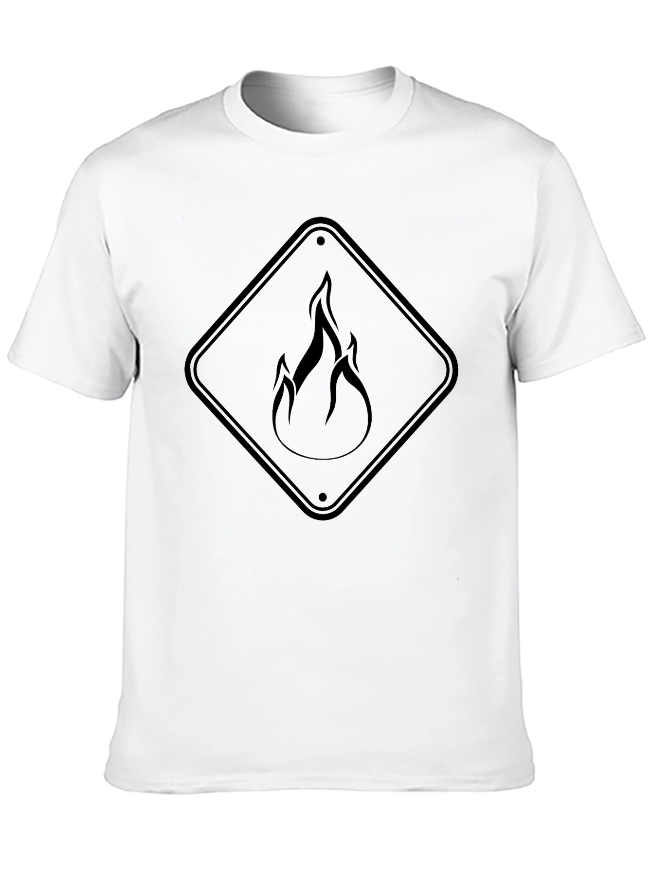 Flammable Hazard Symbol Black Graphic Tee