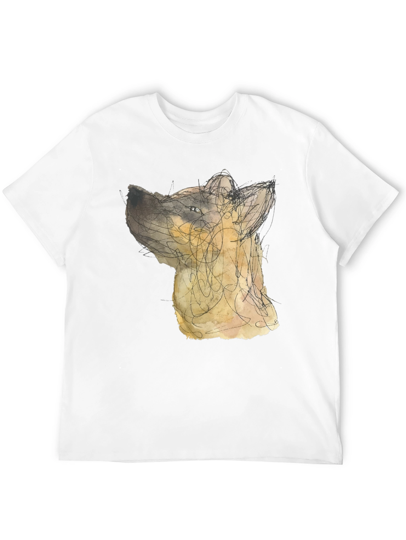 Abstract Dog Art Black T-Shirt