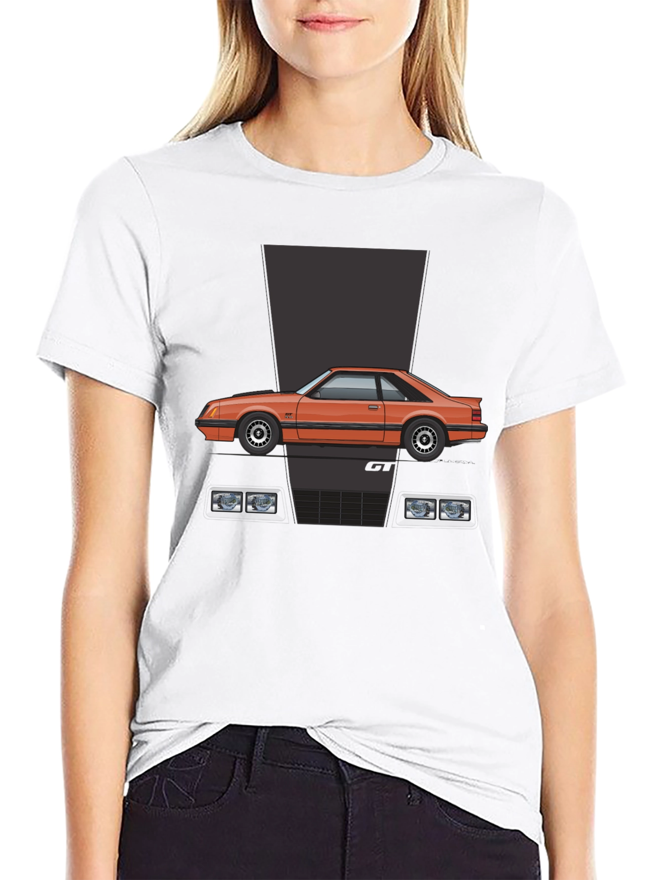 Fox Body Mustang GT T-Shirt - Black