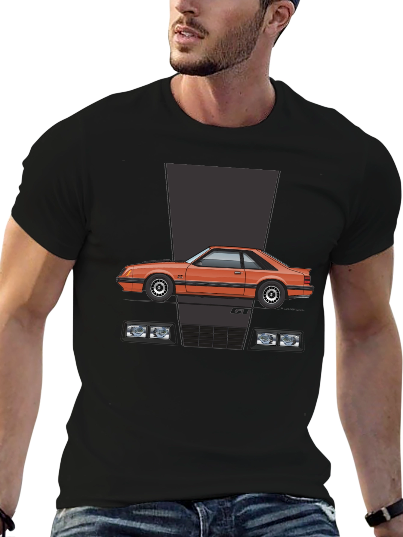 Fox Body Mustang GT T-Shirt - Black
