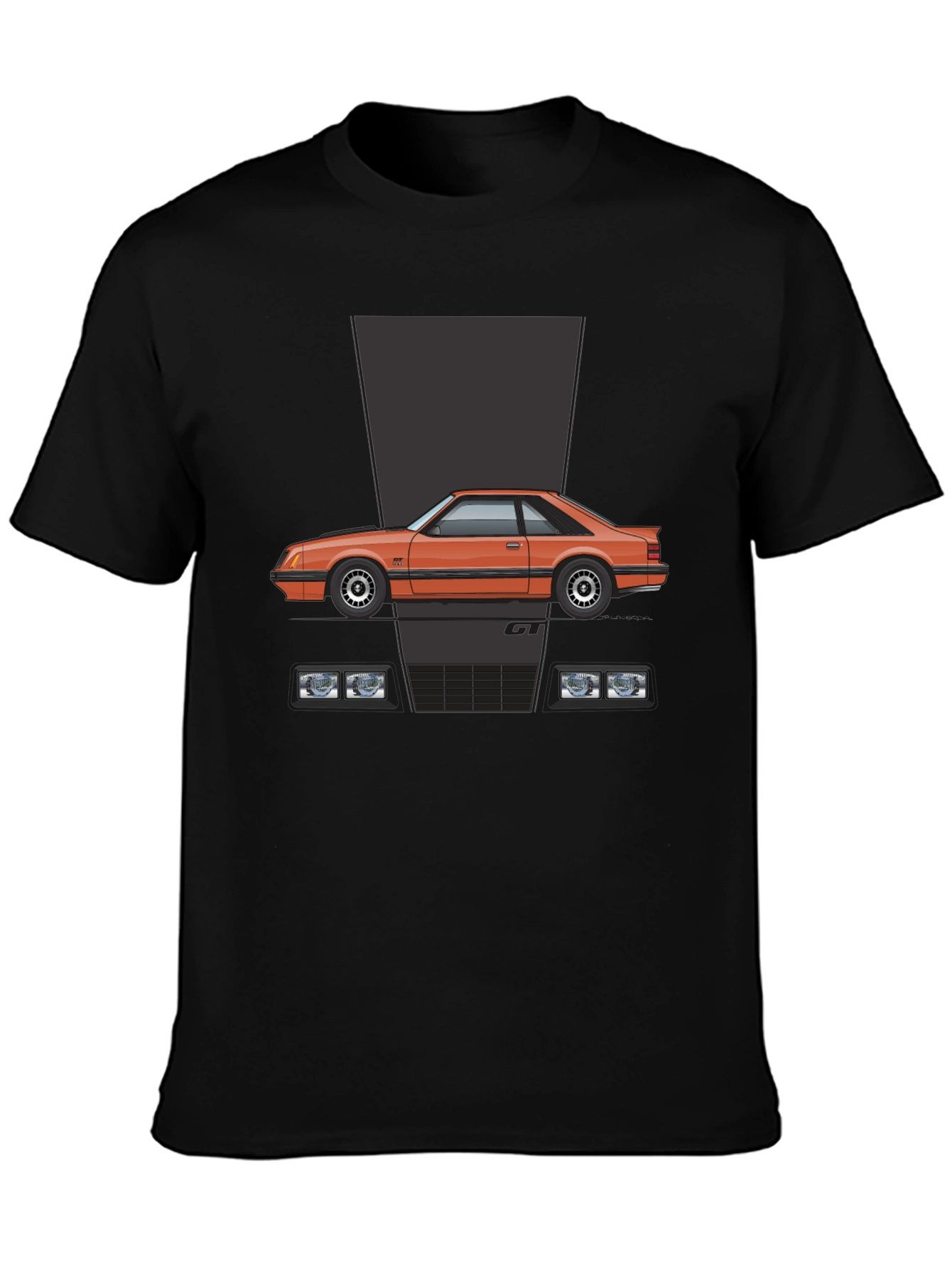 Fox Body Mustang GT T-Shirt - Black