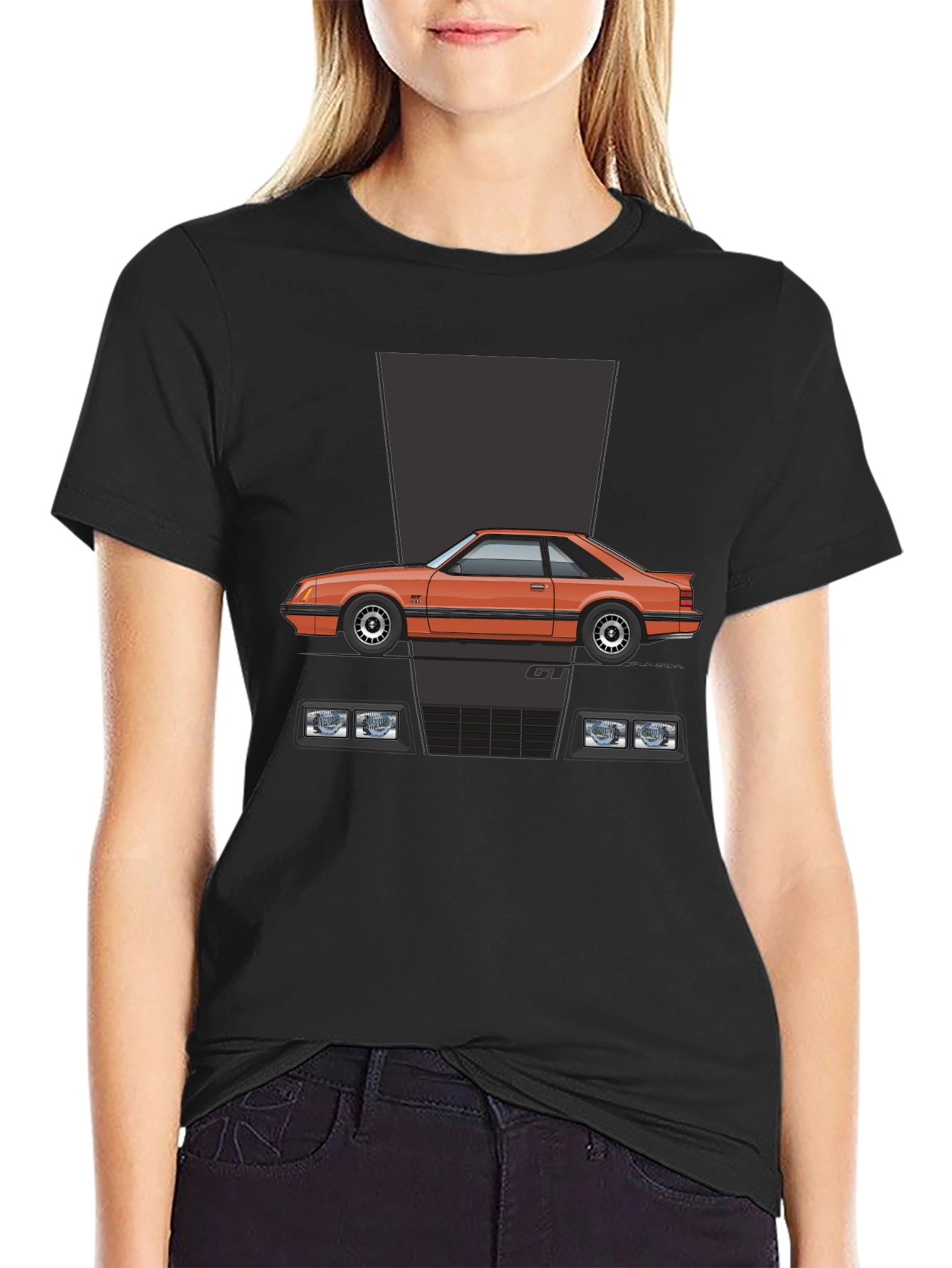 Fox Body Mustang GT T-Shirt - Black