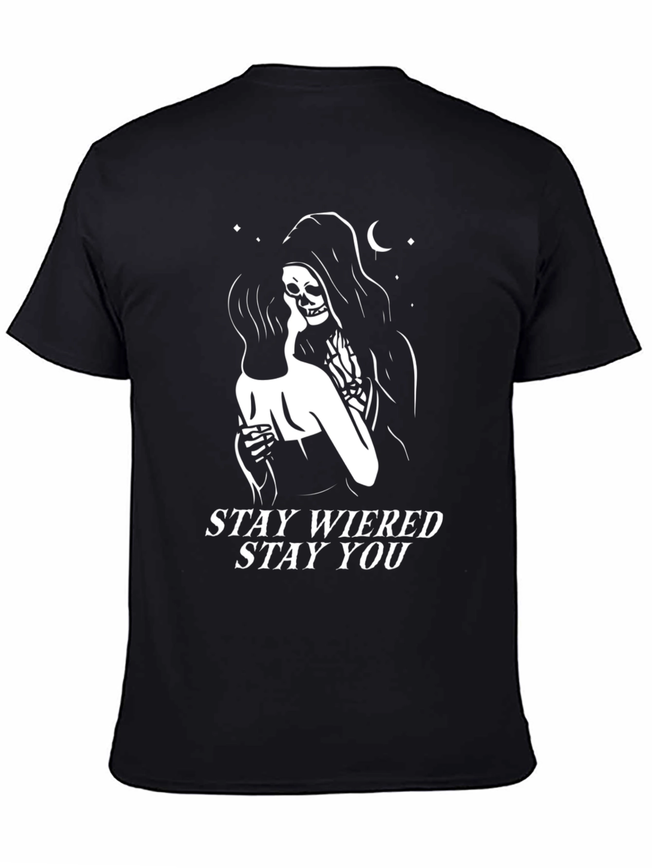 Stay Weird Stay You Graphic Tee - Black