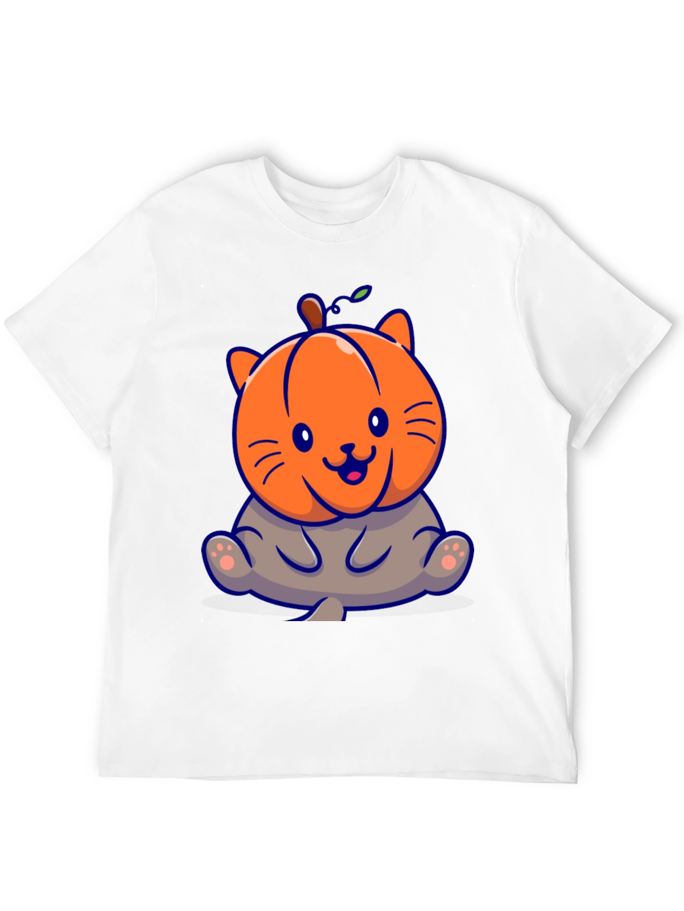 Pumpkin Cat Halloween Graphic T-Shirt