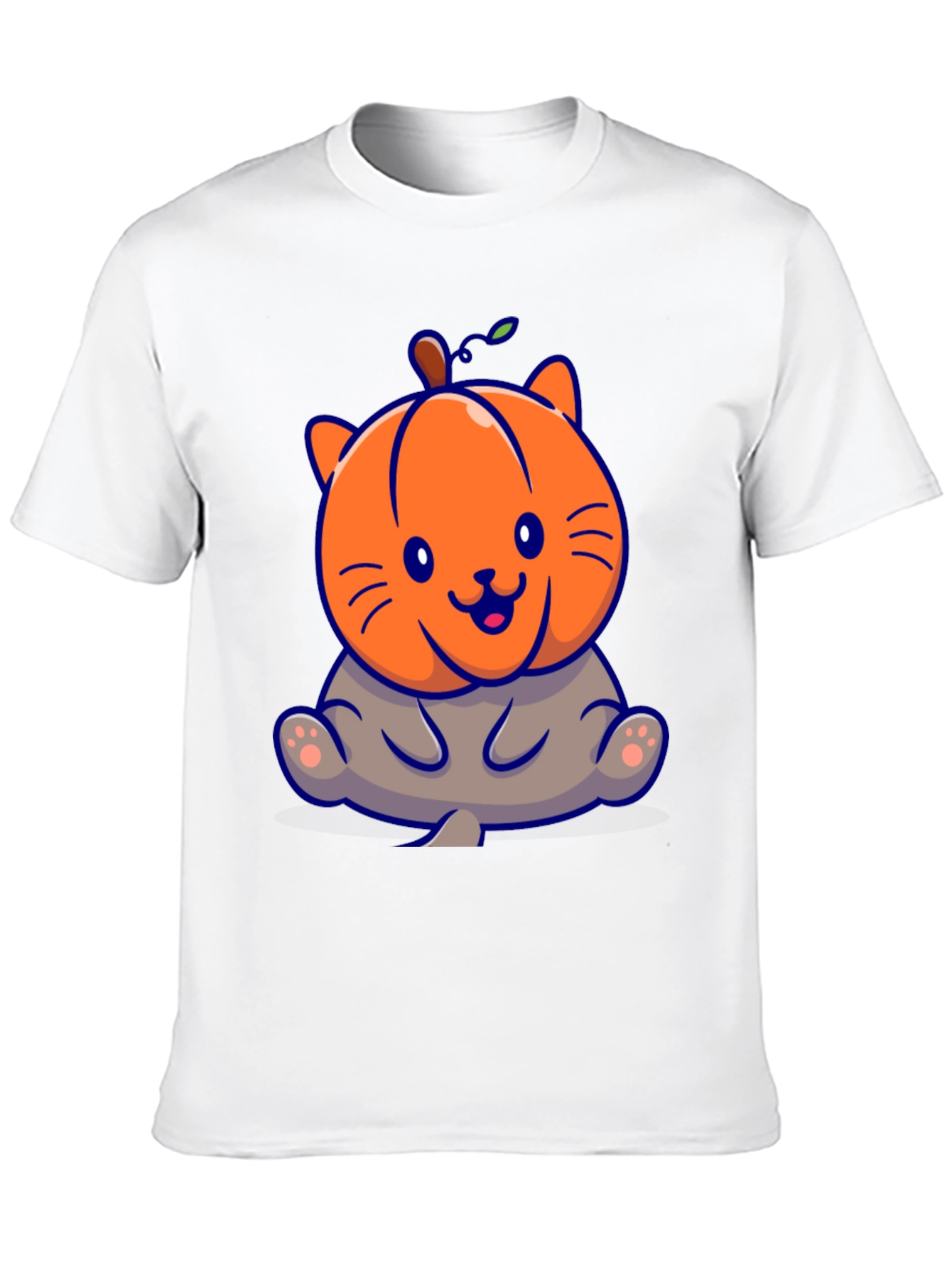 Pumpkin Cat Halloween Graphic T-Shirt