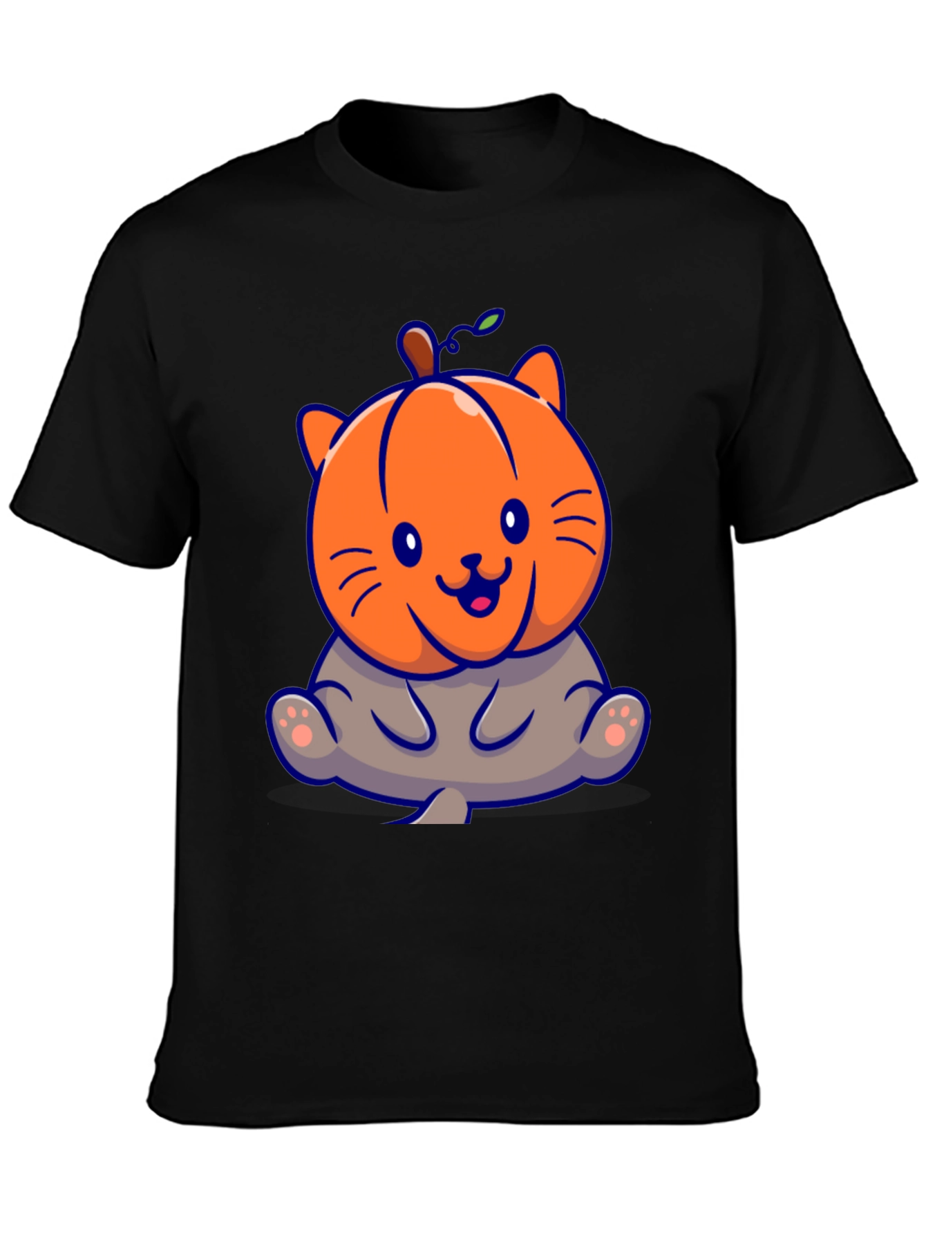 Pumpkin Cat Halloween Graphic T-Shirt