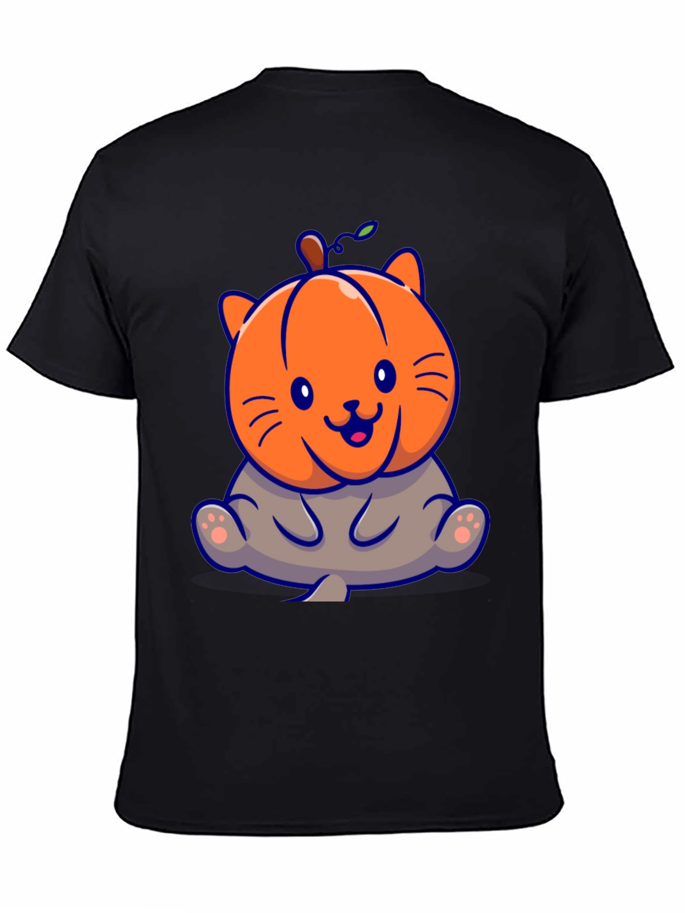 Pumpkin Cat Halloween Graphic T-Shirt