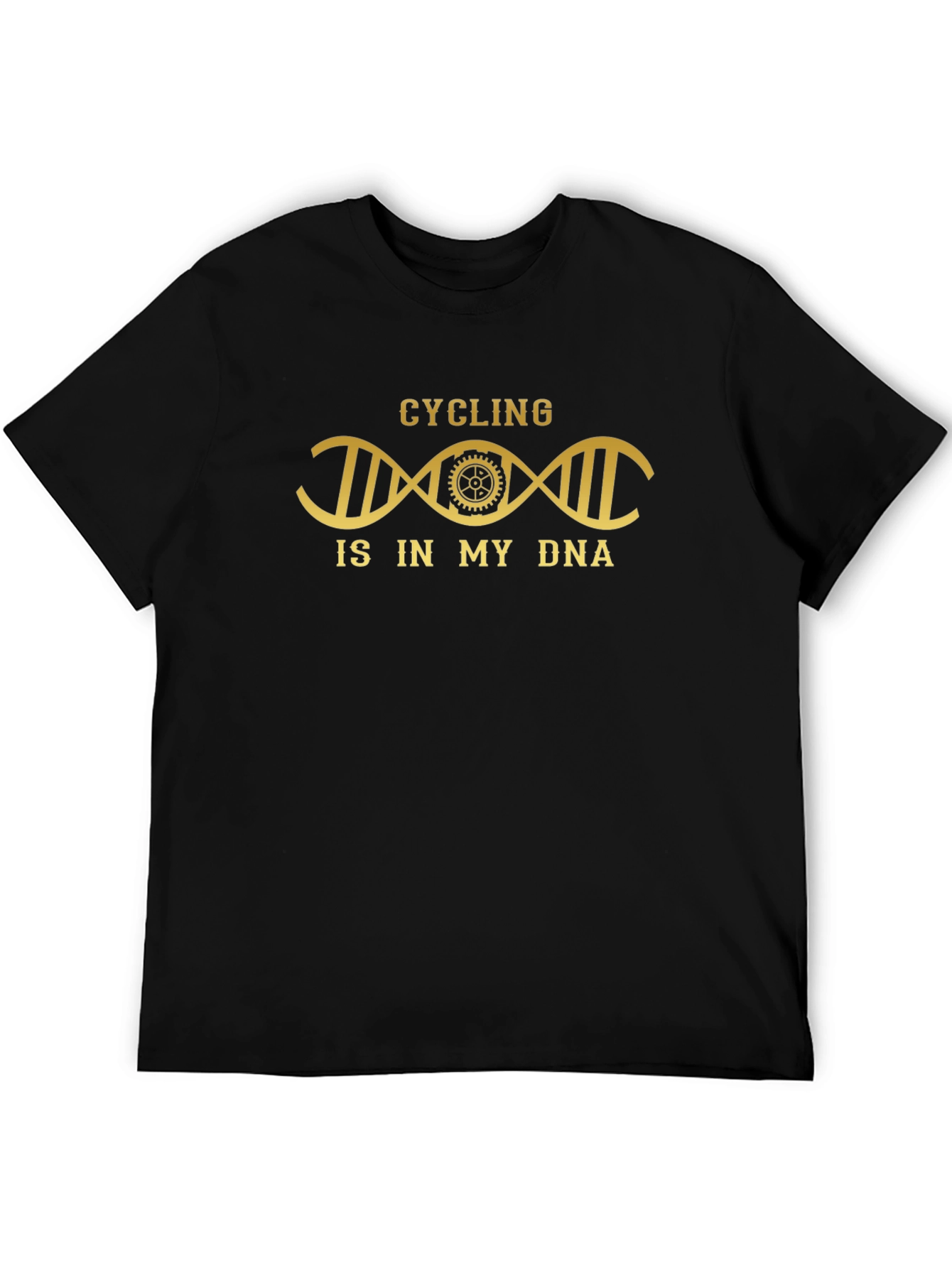 Cycling DNA T-Shirt - Black Cotton Blend