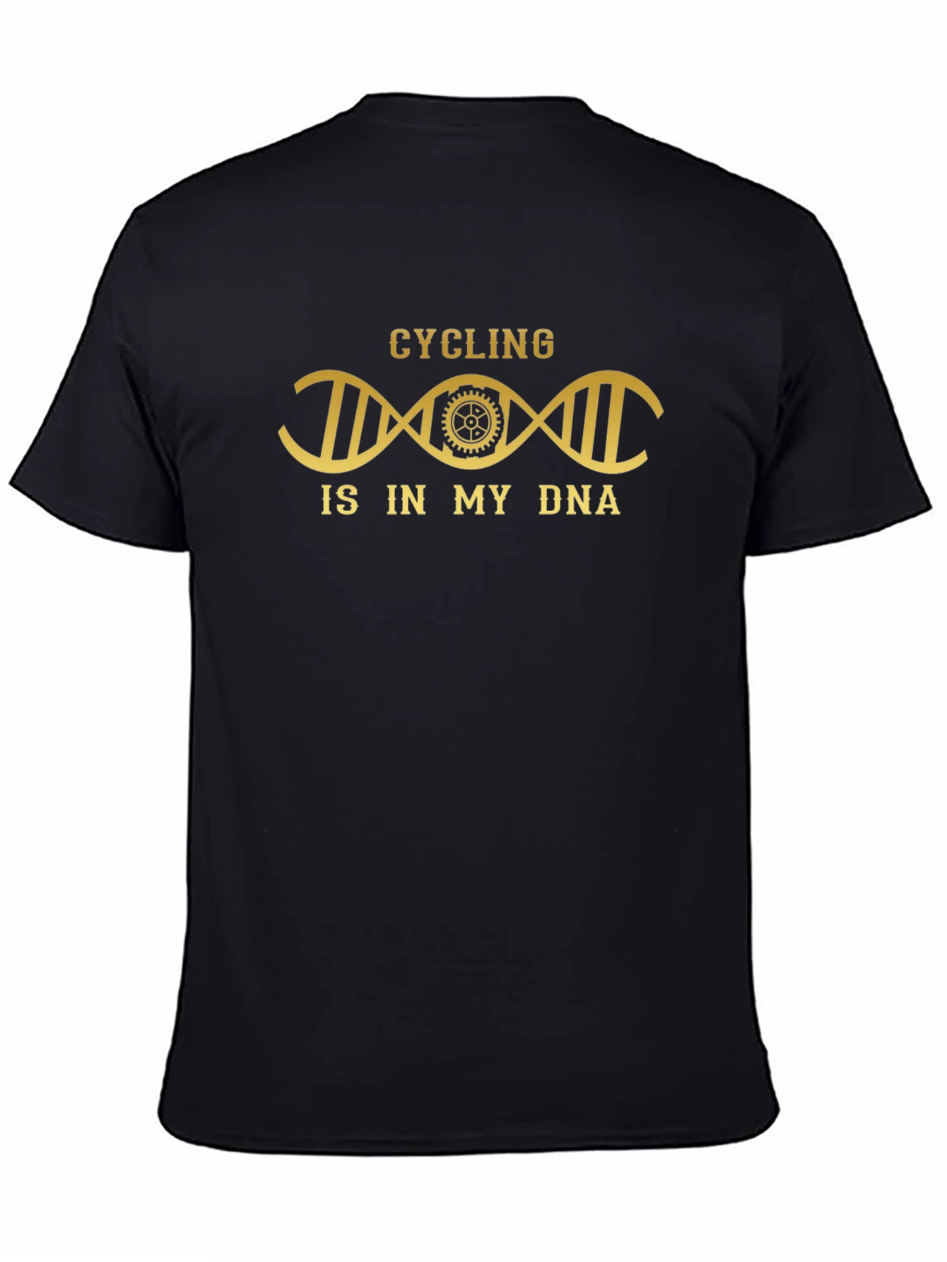 Cycling DNA T-Shirt - Black Cotton Blend