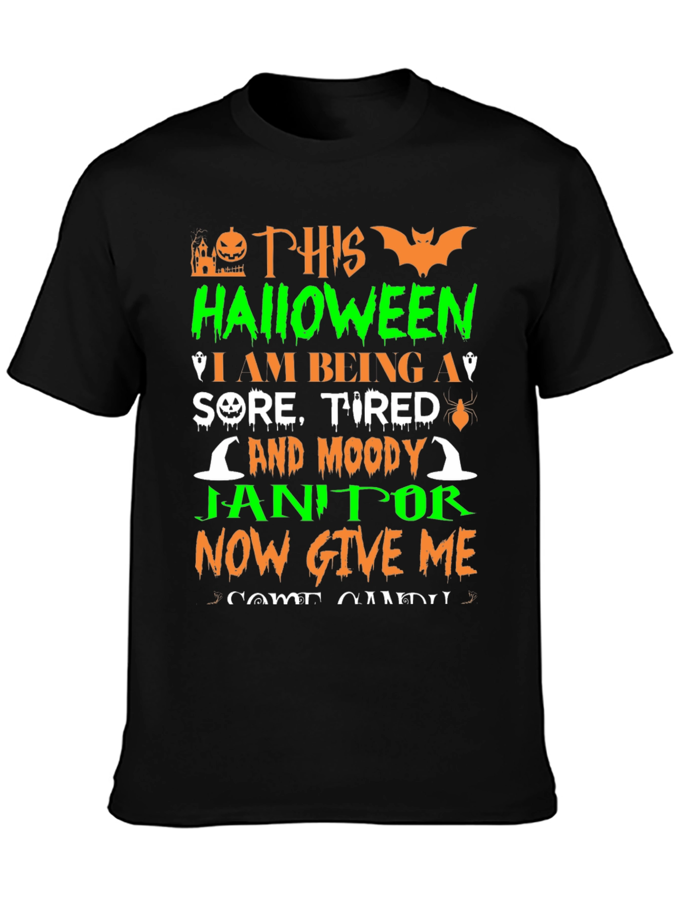 Funny Halloween Janitor T-Shirt
