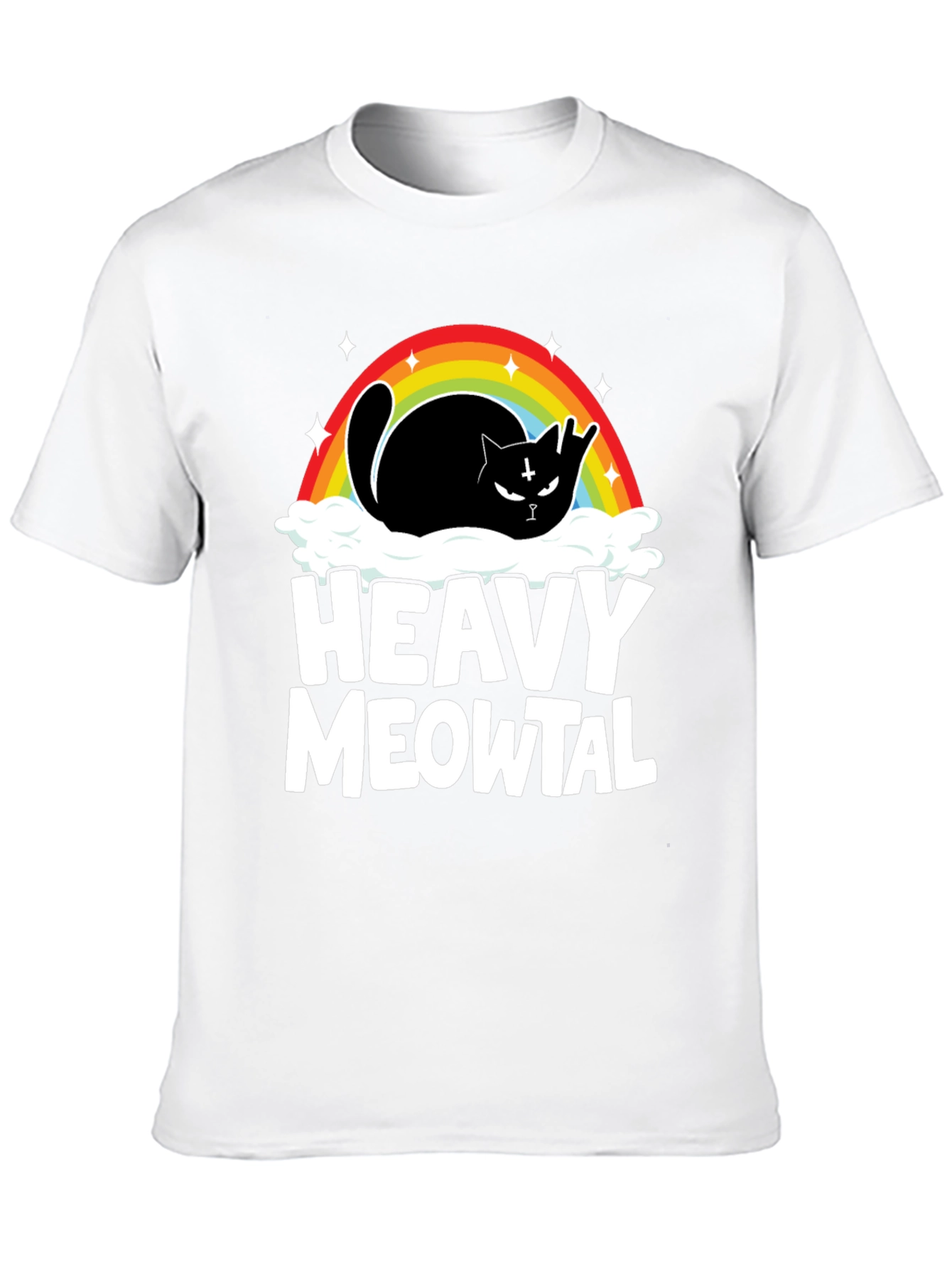 Heavy Meowtal Black Cat T-Shirt