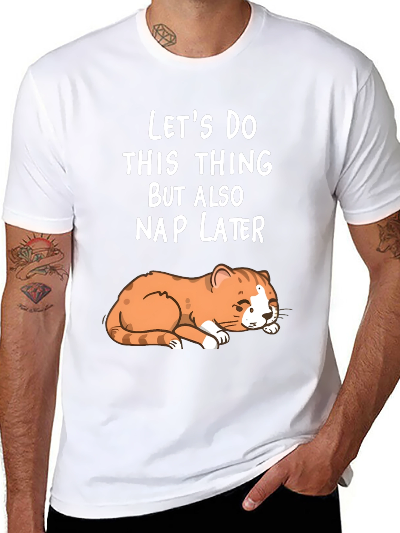 Funny Cat Nap T-Shirt: Lets Do This Nap Later