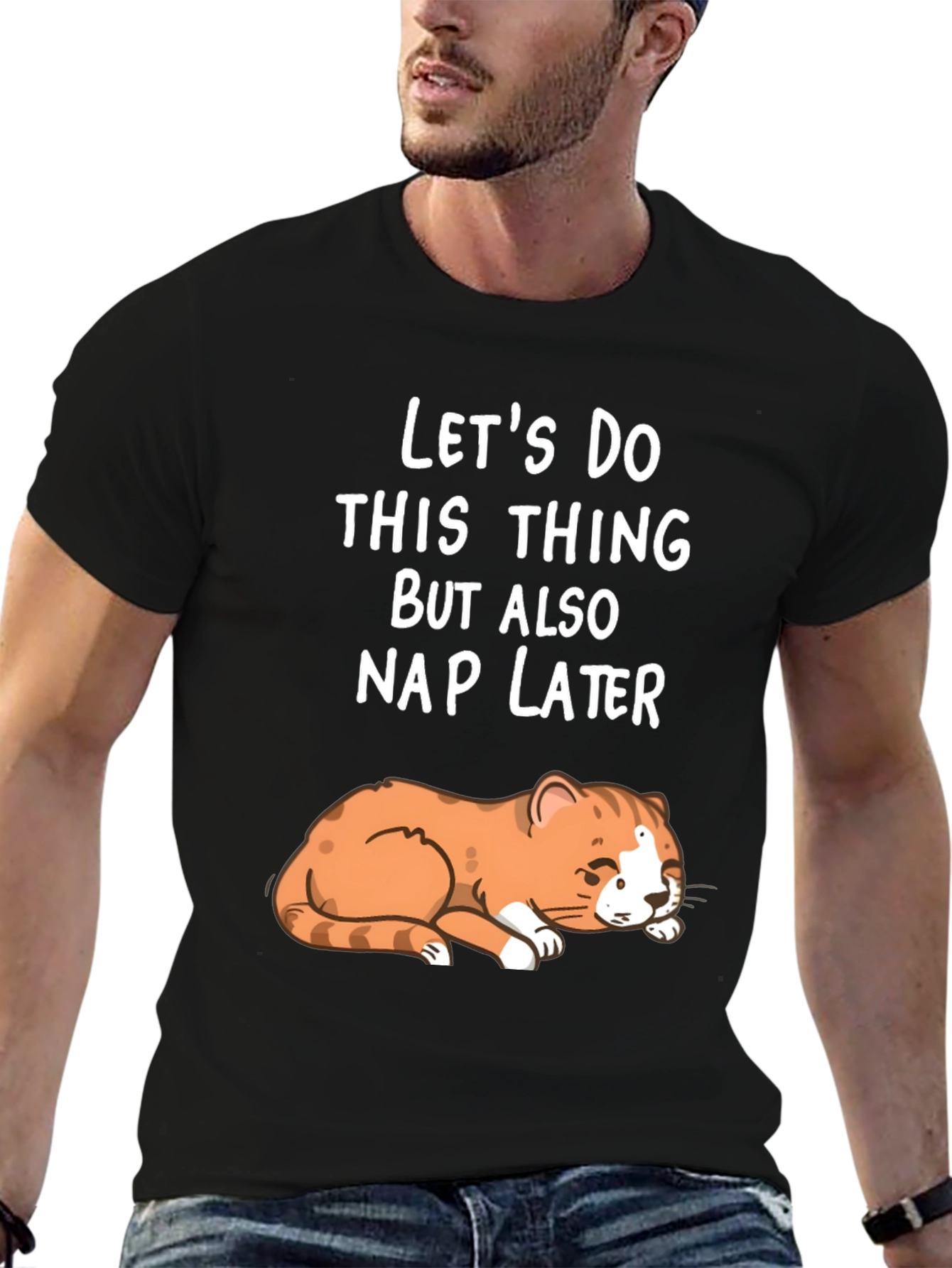 Funny Cat Nap T-Shirt: Lets Do This Nap Later