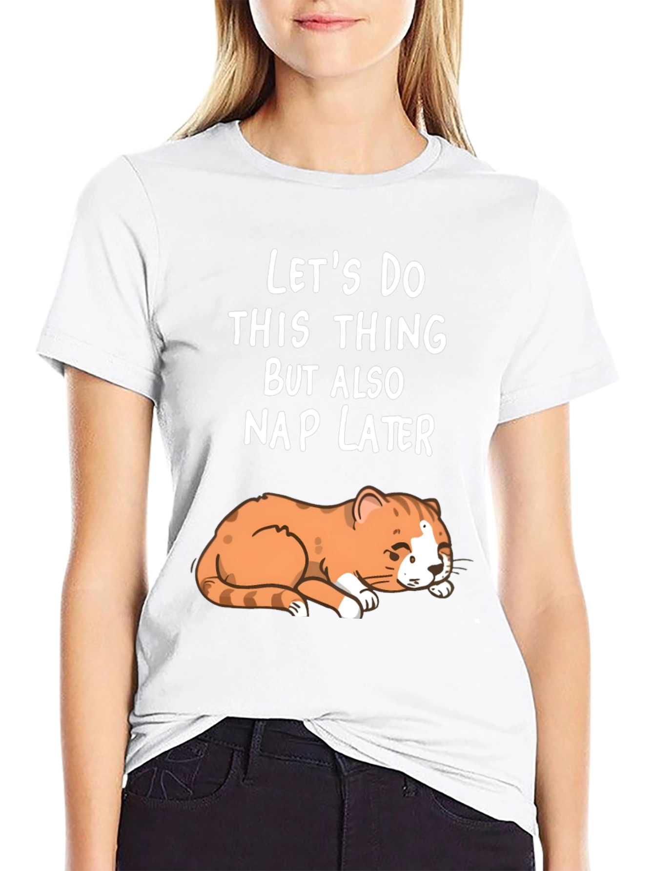 Funny Cat Nap T-Shirt: Lets Do This Nap Later