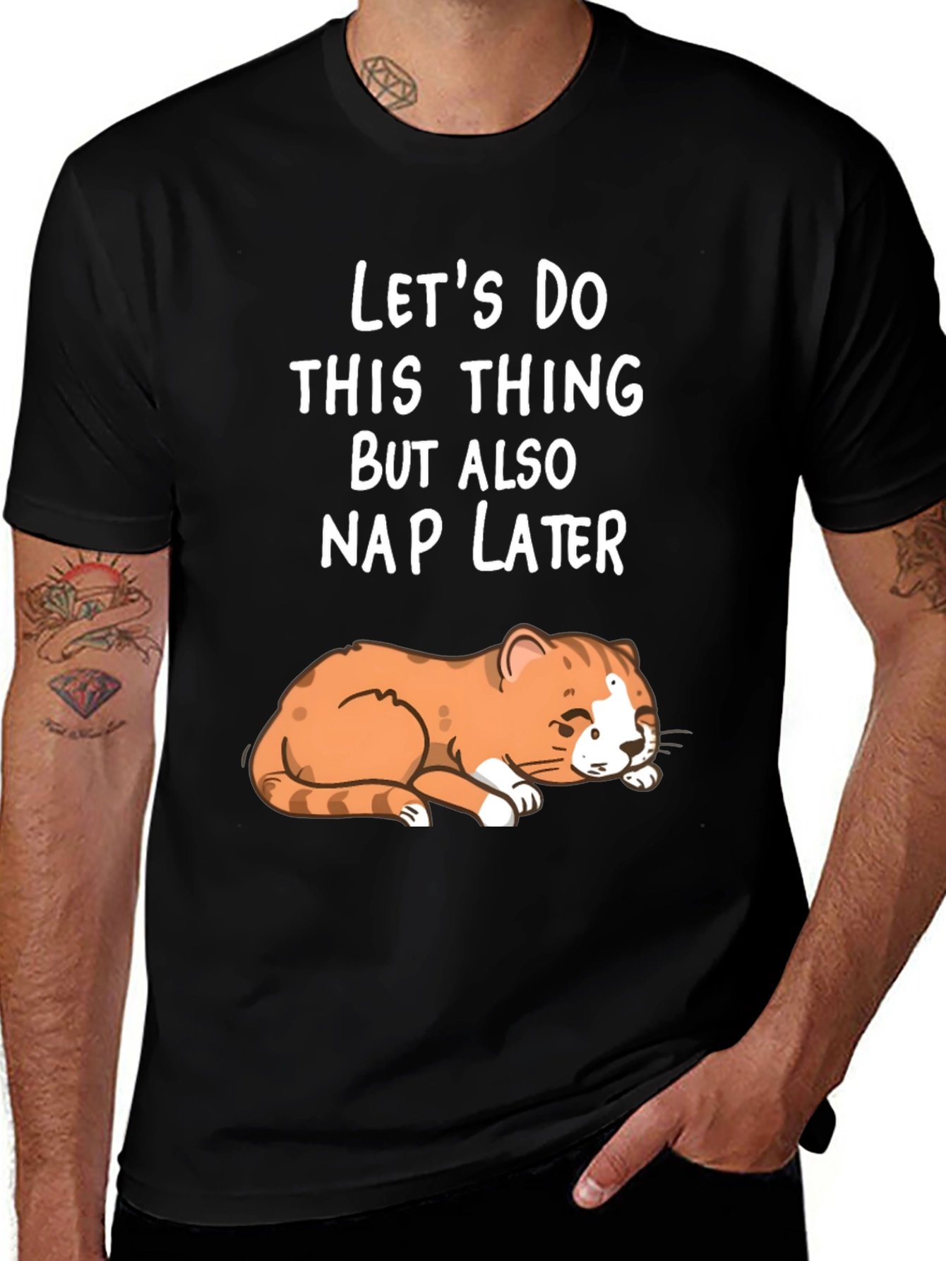 Funny Cat Nap T-Shirt: Lets Do This Nap Later